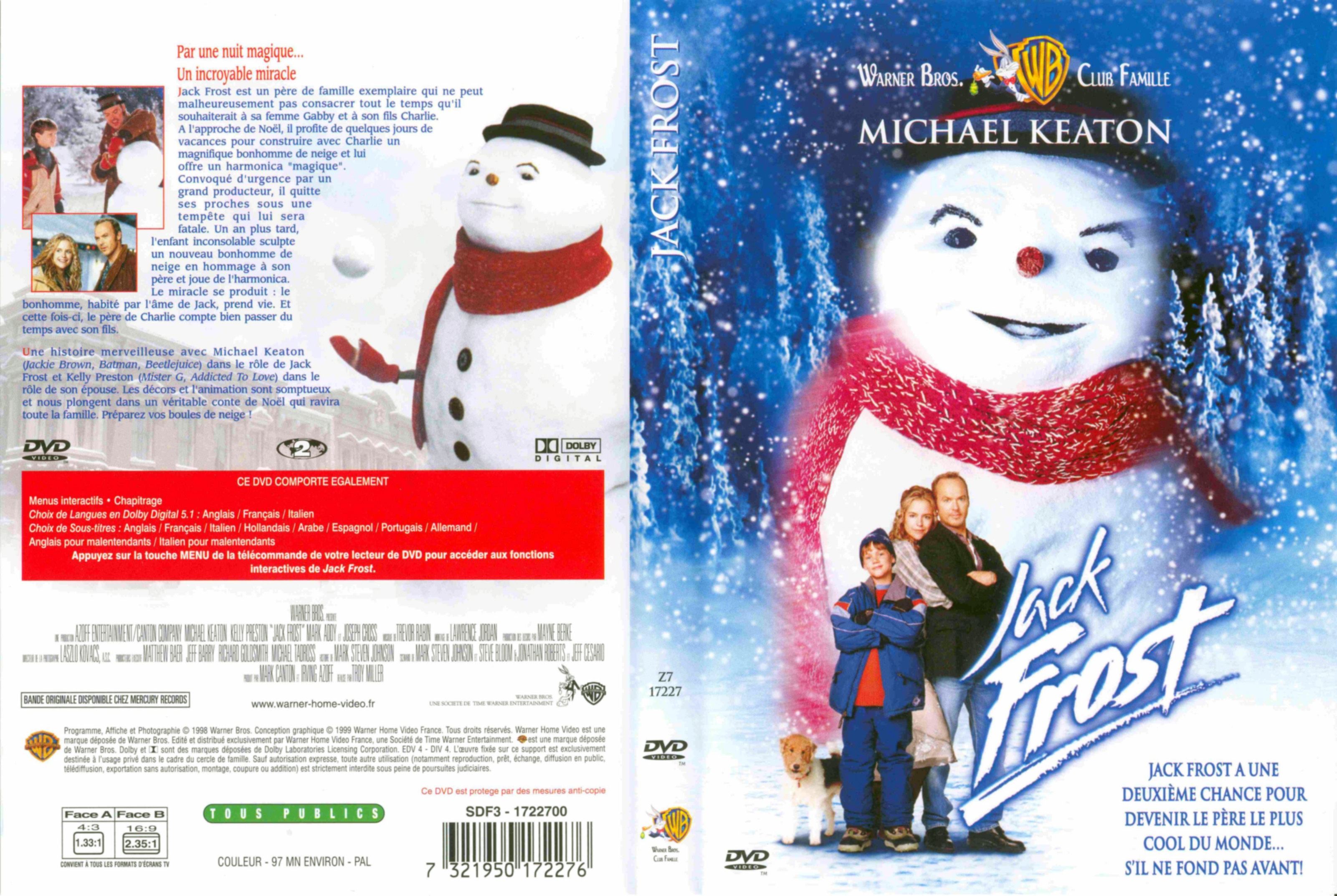 Jaquette DVD Jack Frost (Michael Keaton)