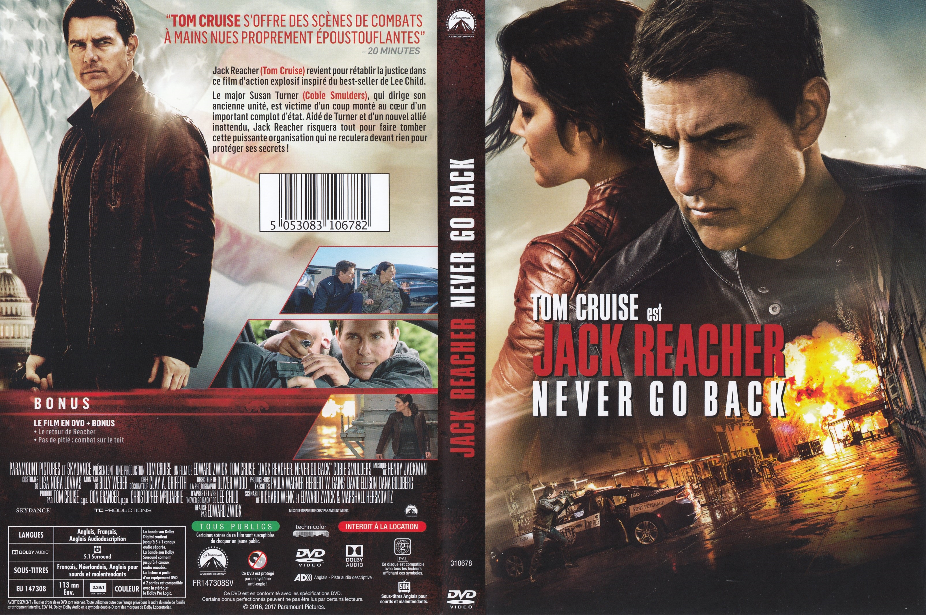 Jaquette DVD Jack Reacher : Never Go Back