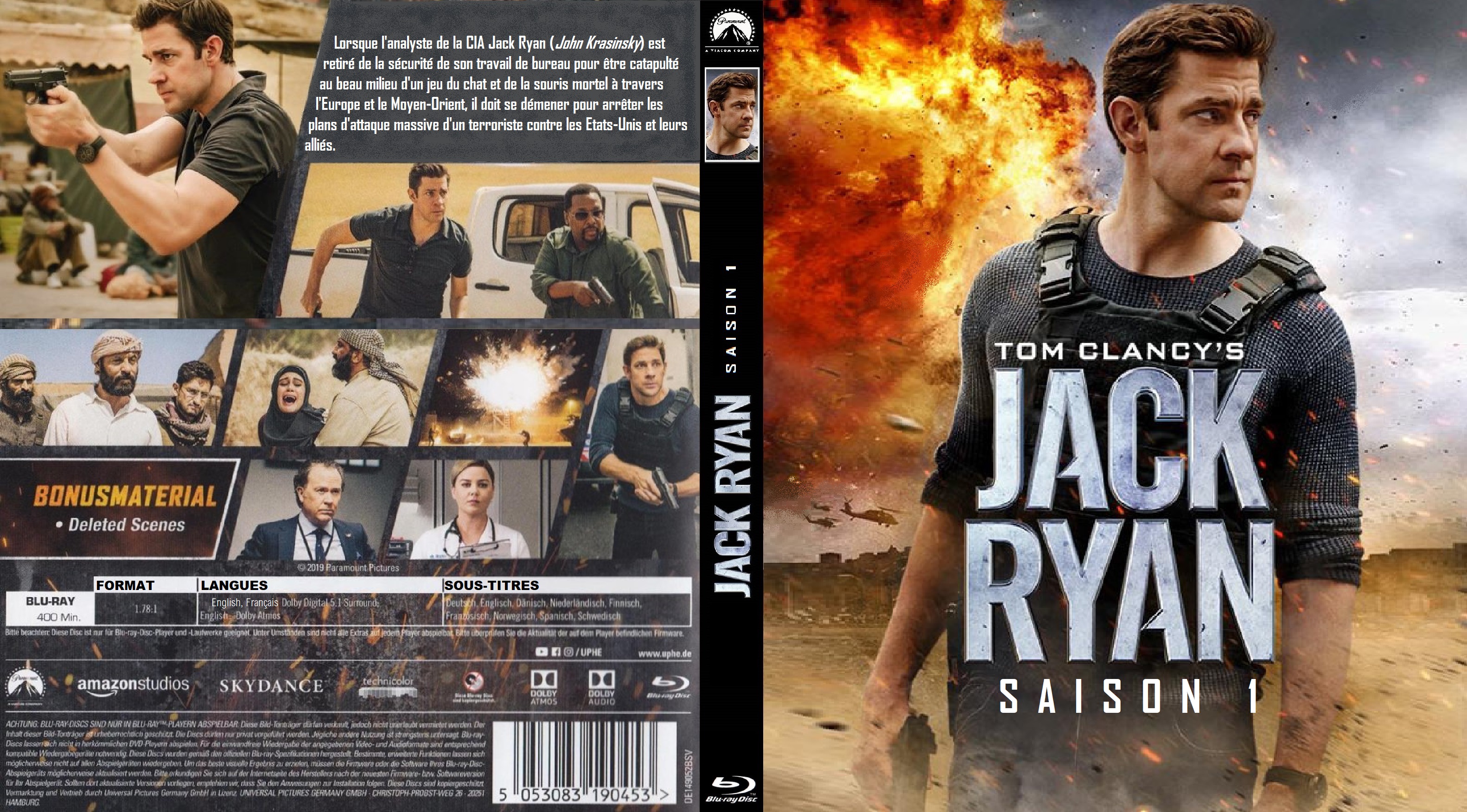 Jaquette DVD Jack Ryan saison 1 custom (BLU-RAY)