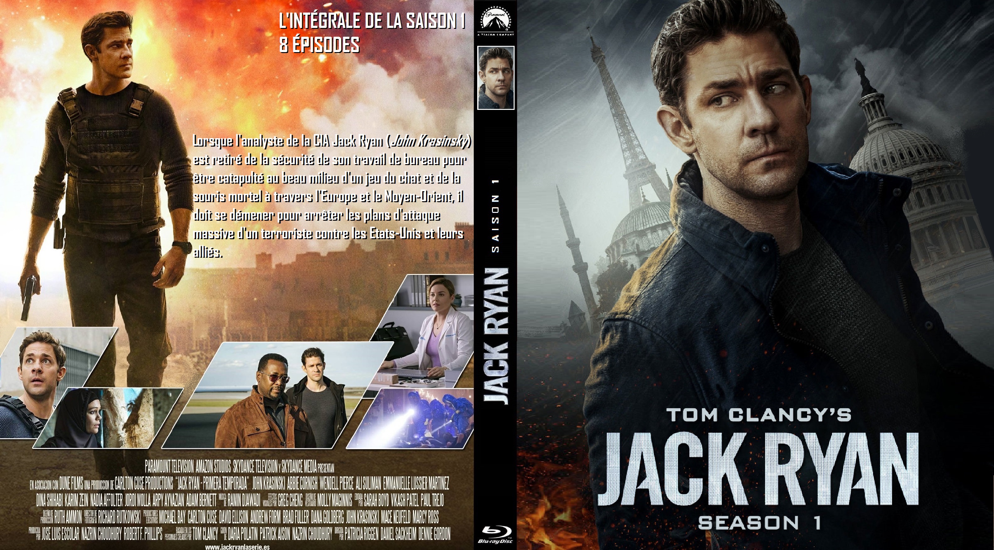 Jaquette DVD Jack Ryan saison 1 custom (BLU-RAY) v2