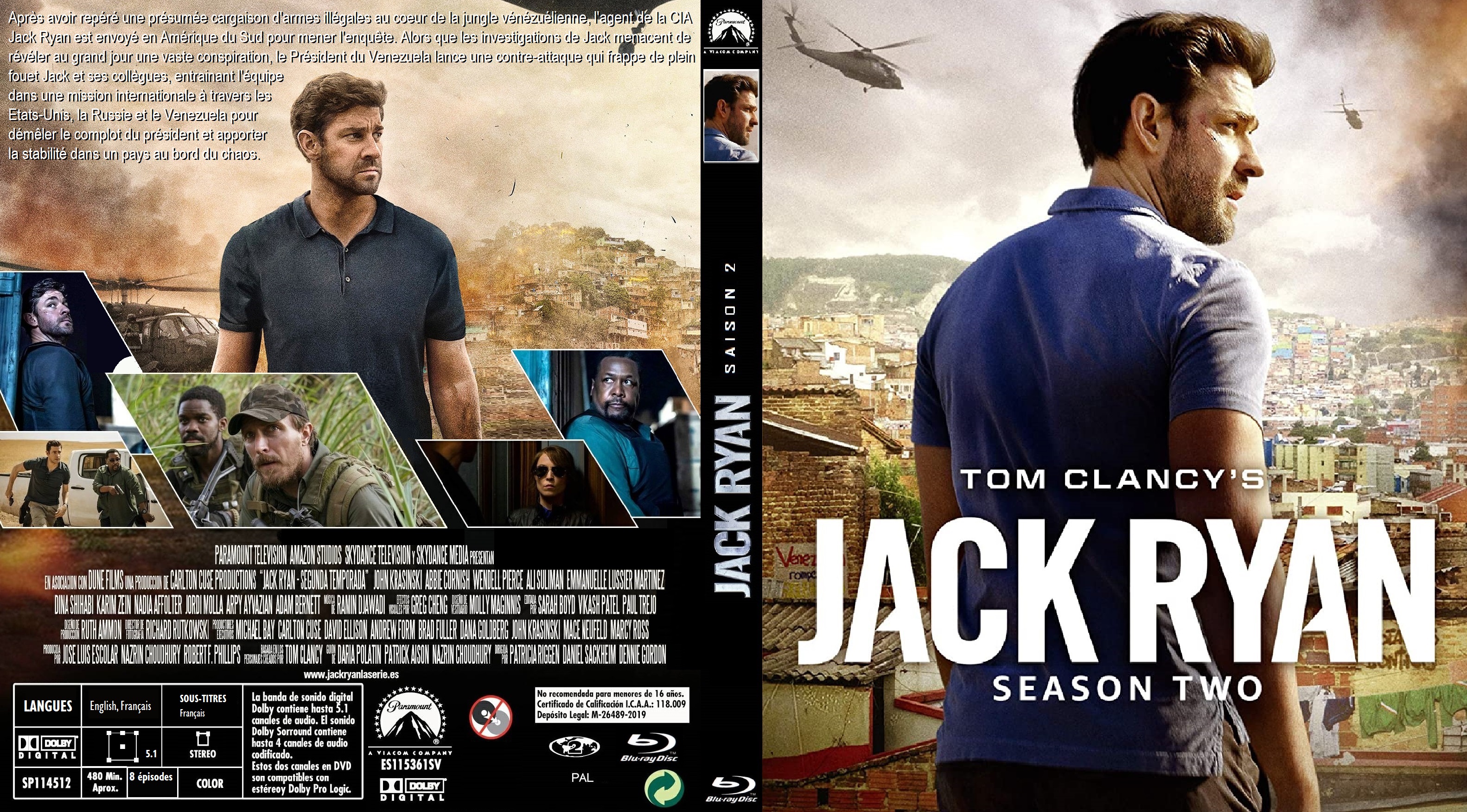 Jaquette DVD Jack Ryan saison 2 custom (BLU-RAY) v2