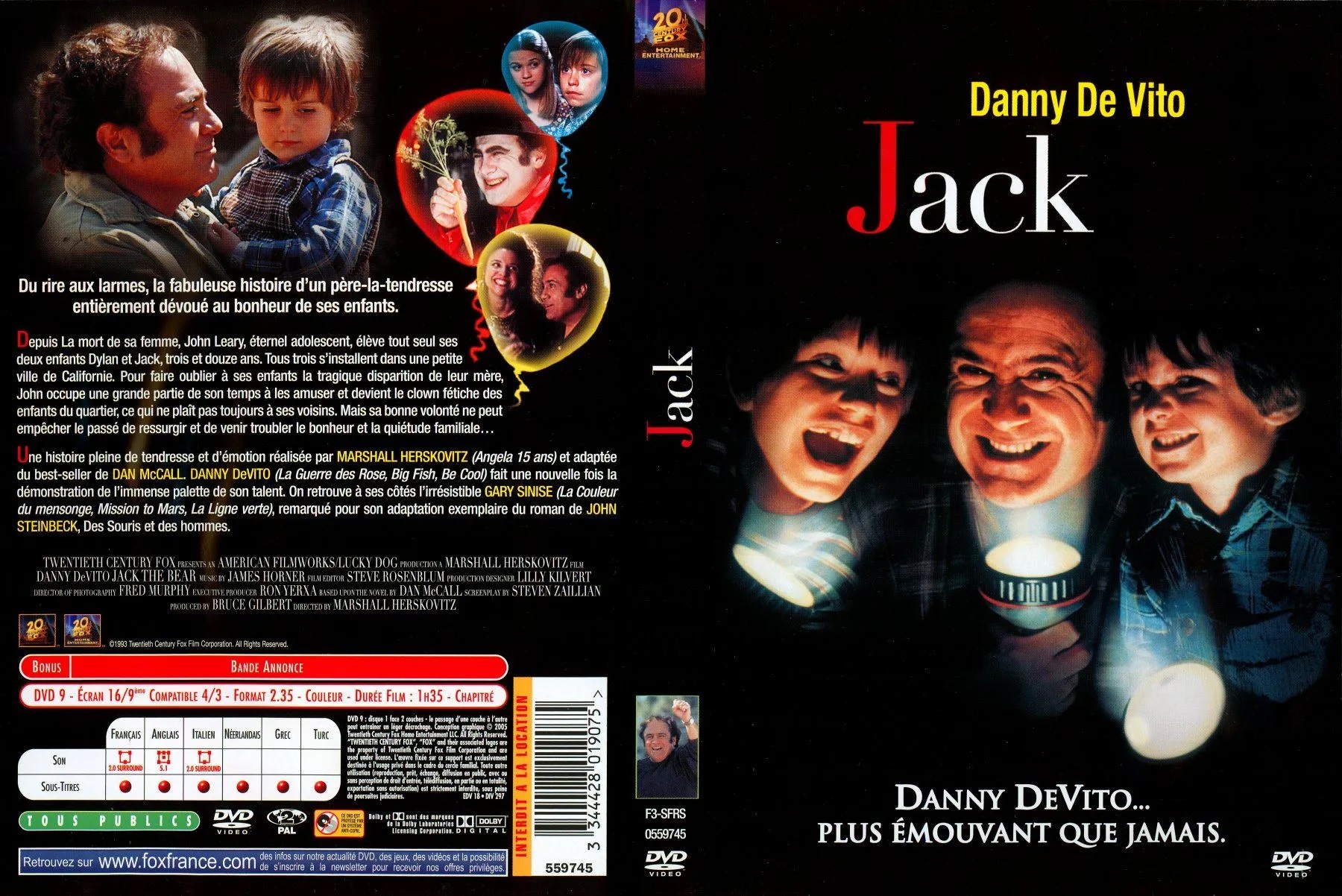 Jaquette DVD Jack (1993)