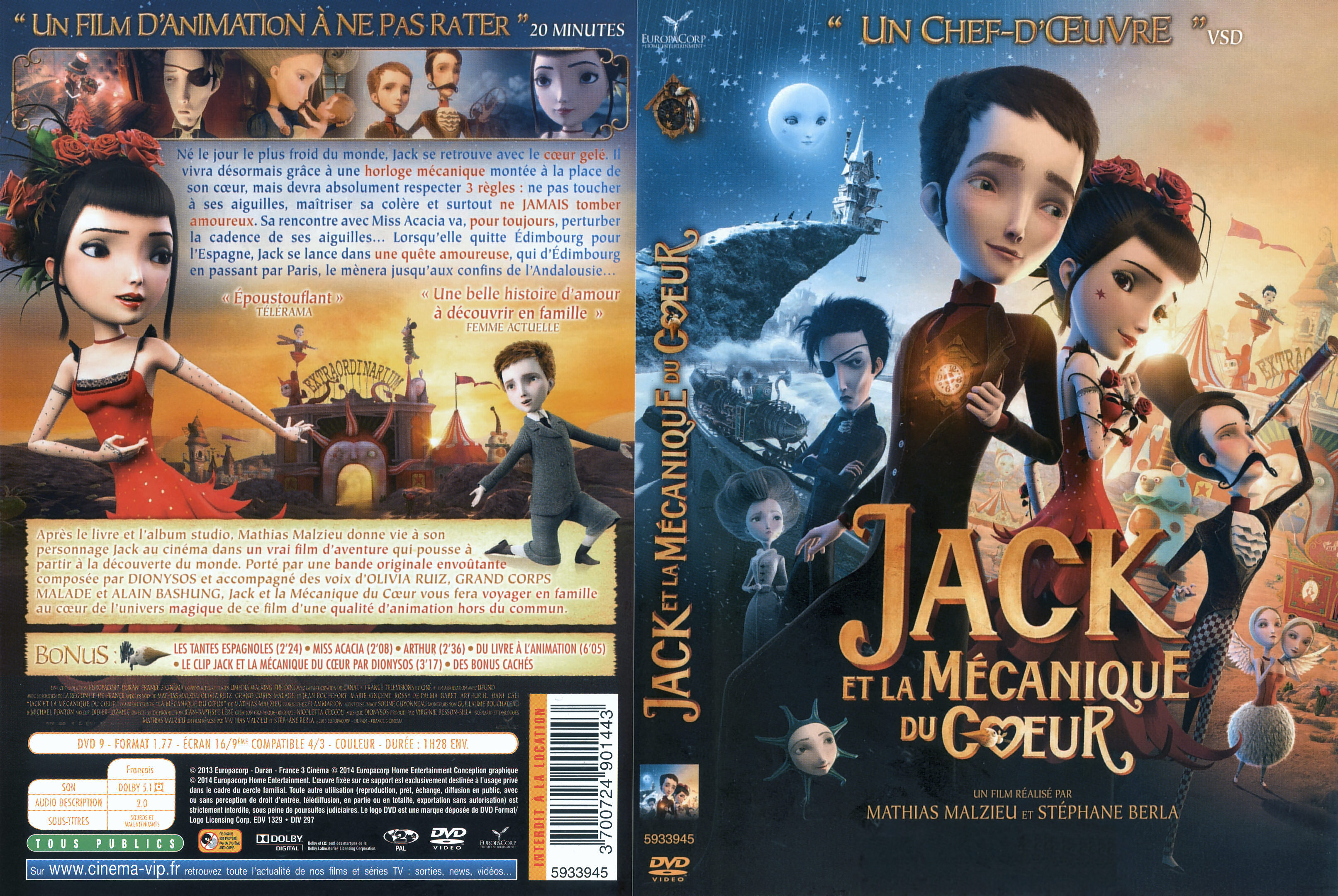 Jaquette DVD Jack et la mecanique du coeur