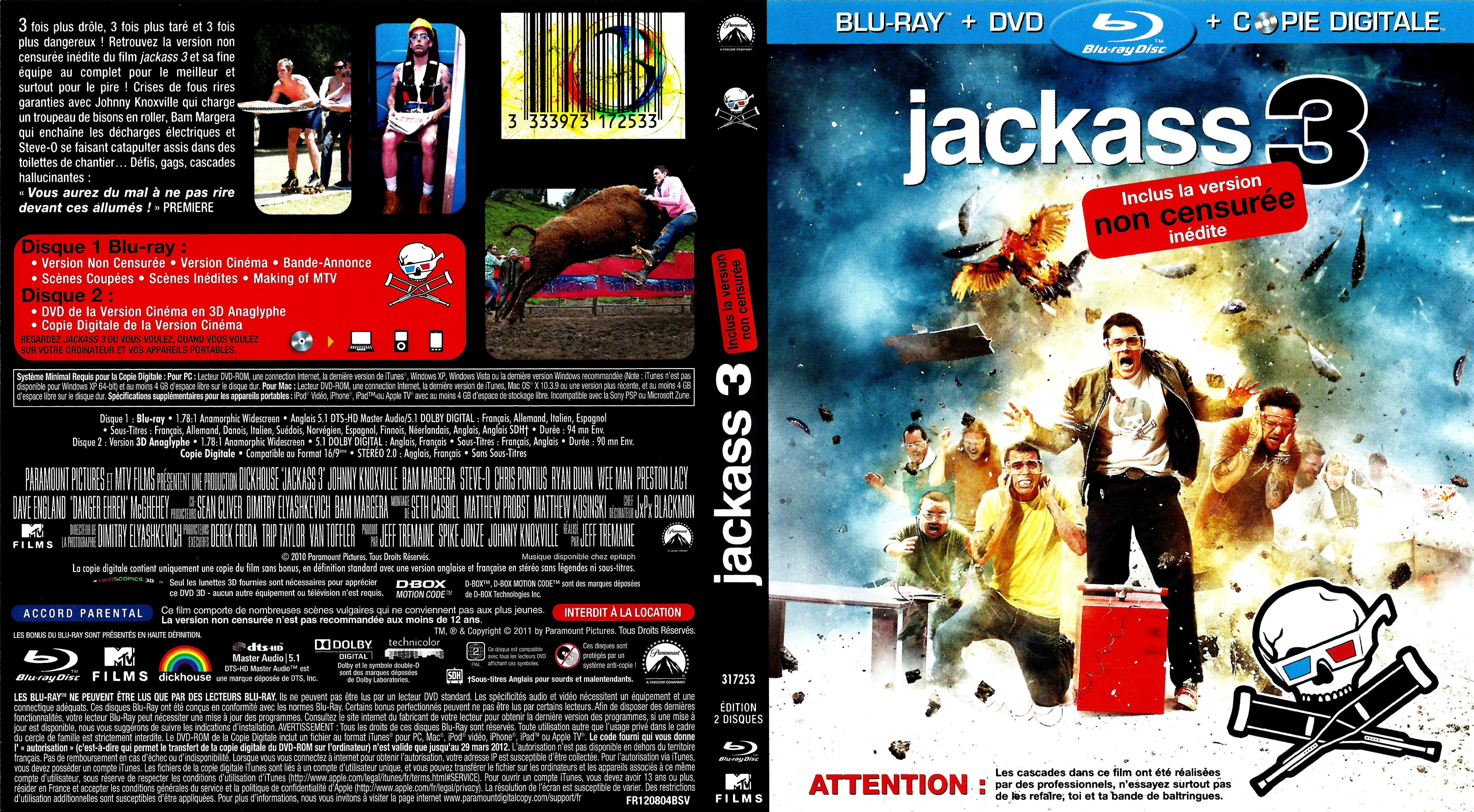 Jaquette DVD Jackass 3 (BLU-RAY)
