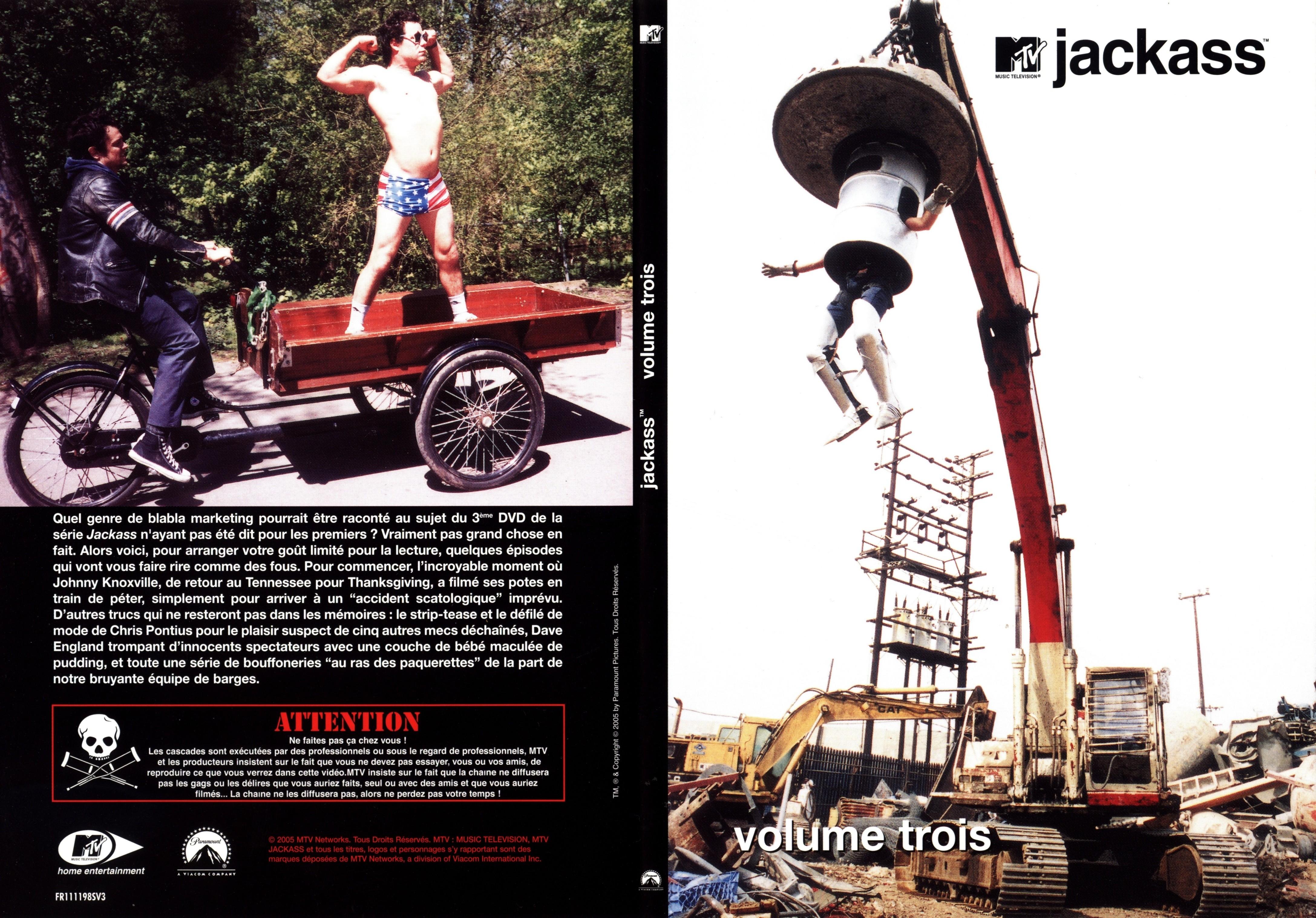 Jaquette DVD Jackass vol 3