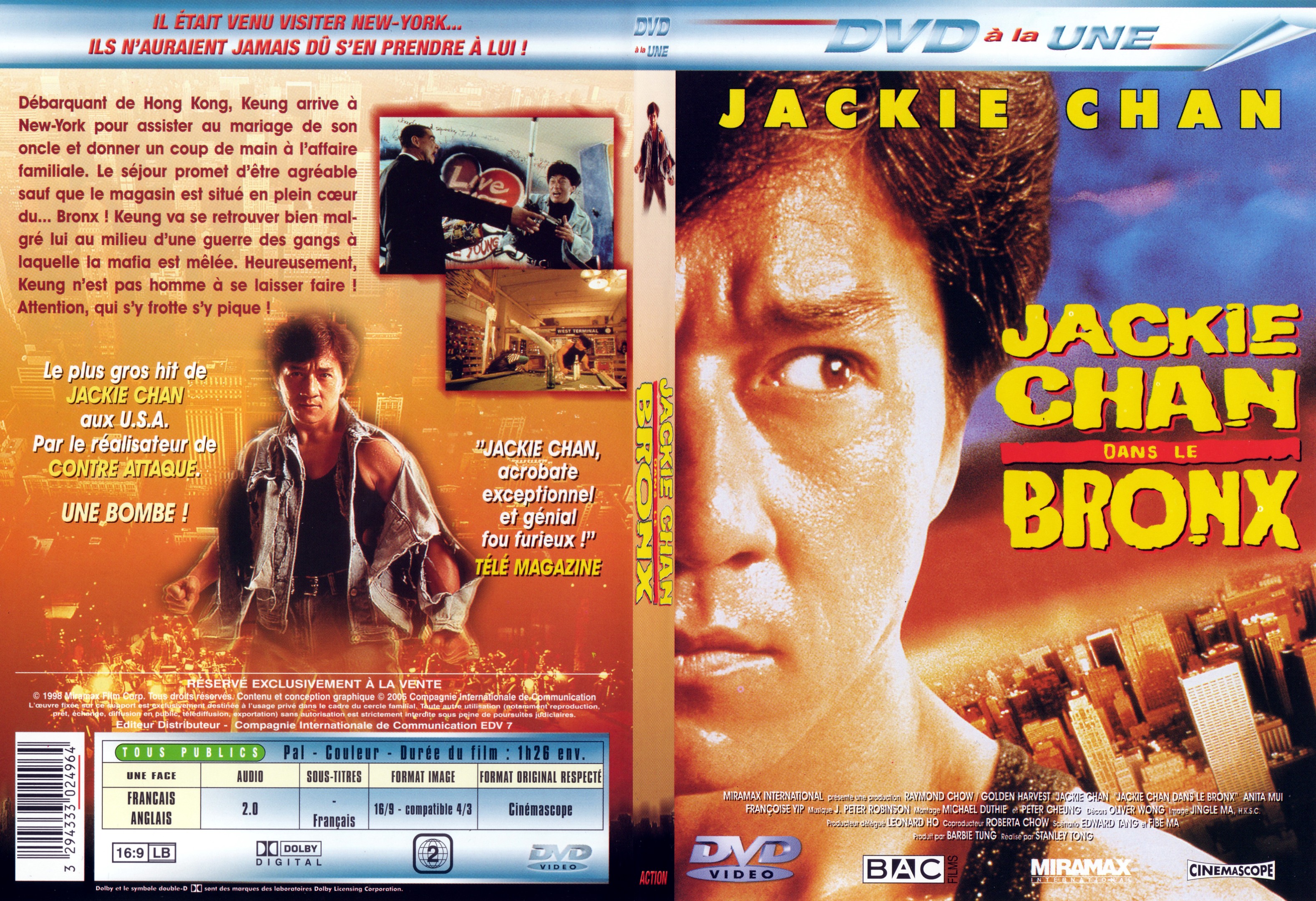 Jaquette DVD Jackie Chan dans le Bronx - SLIM