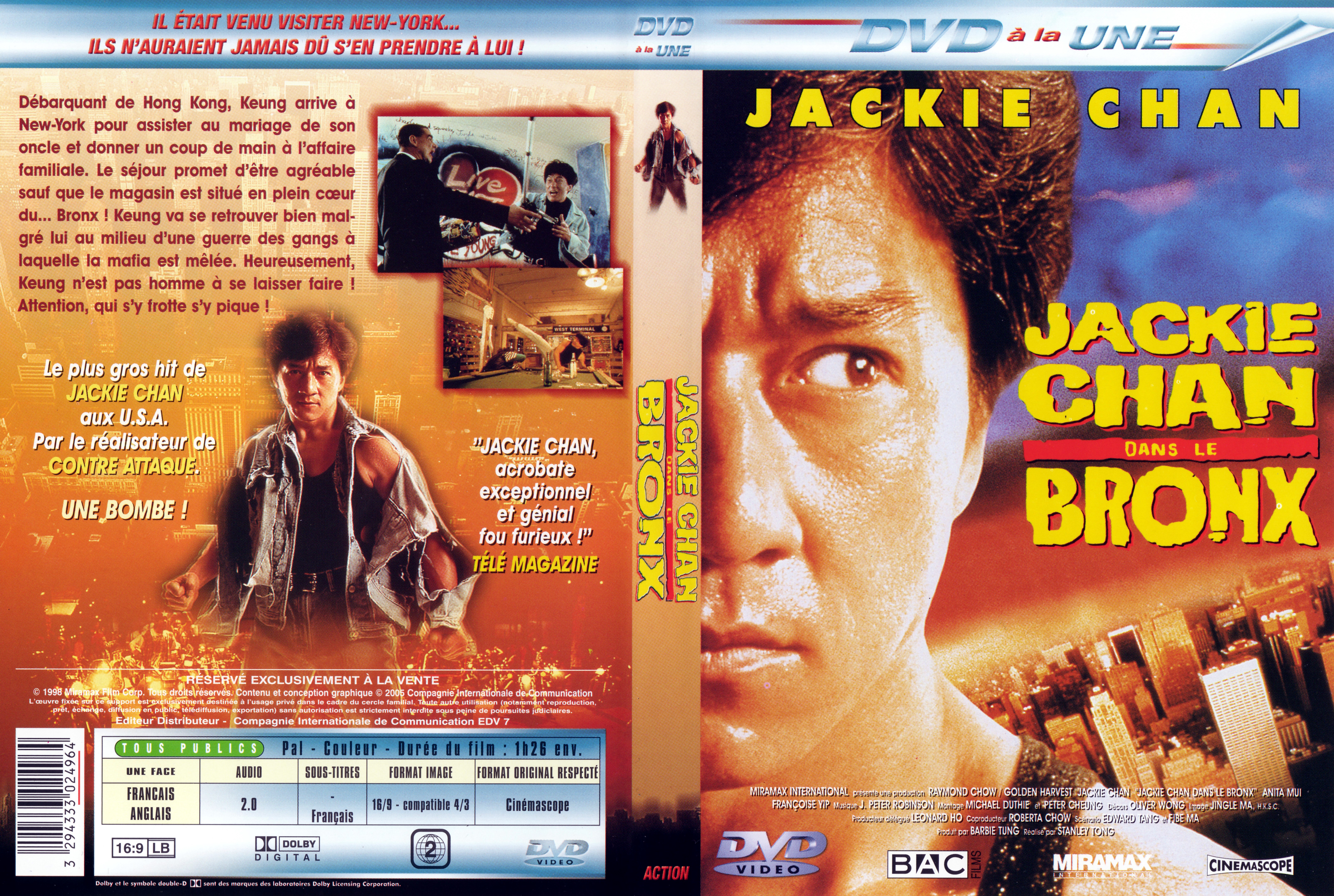 Jaquette DVD Jackie Chan dans le Bronx v2