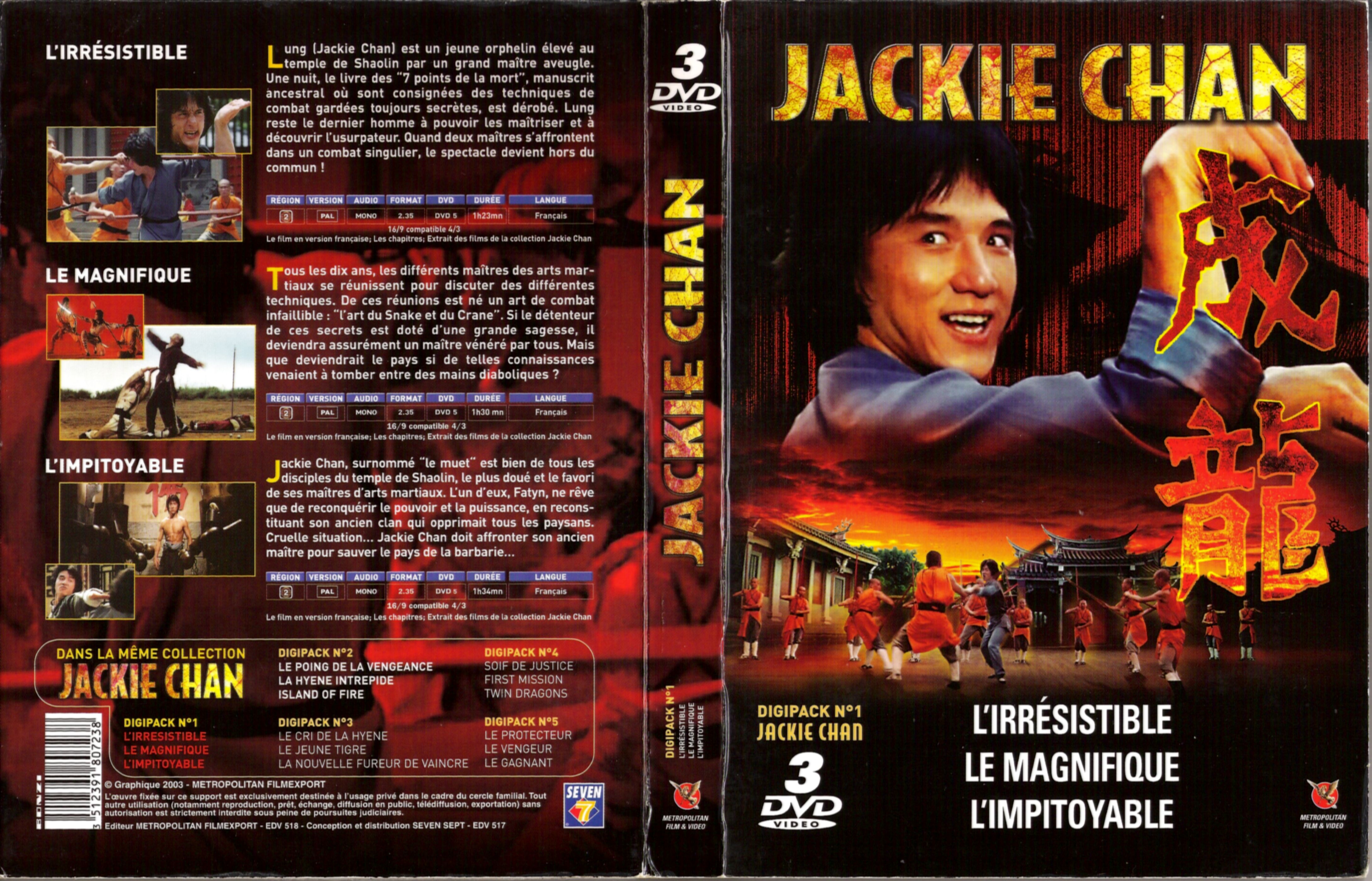 Jaquette DVD Jackie Chan digipack 1
