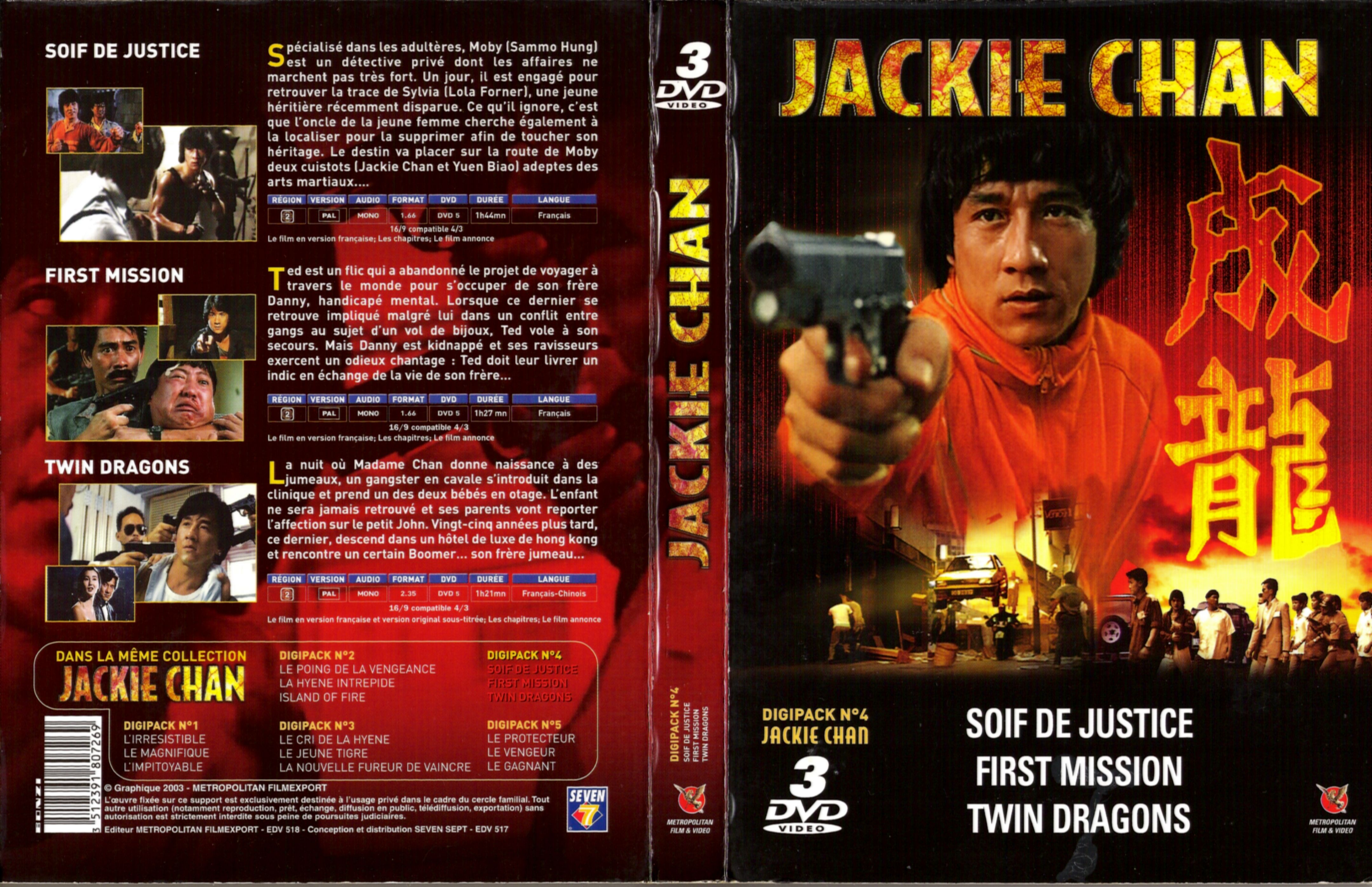 Jaquette DVD Jackie Chan digipack 3