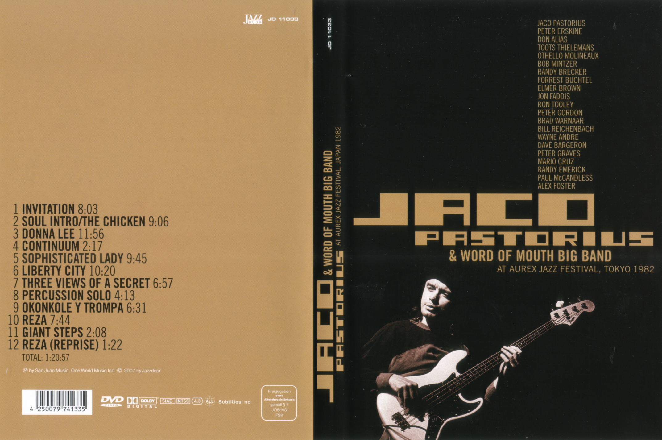 Jaquette DVD Jaco Pastorius At Aurex jazz festival Tokyo 1982