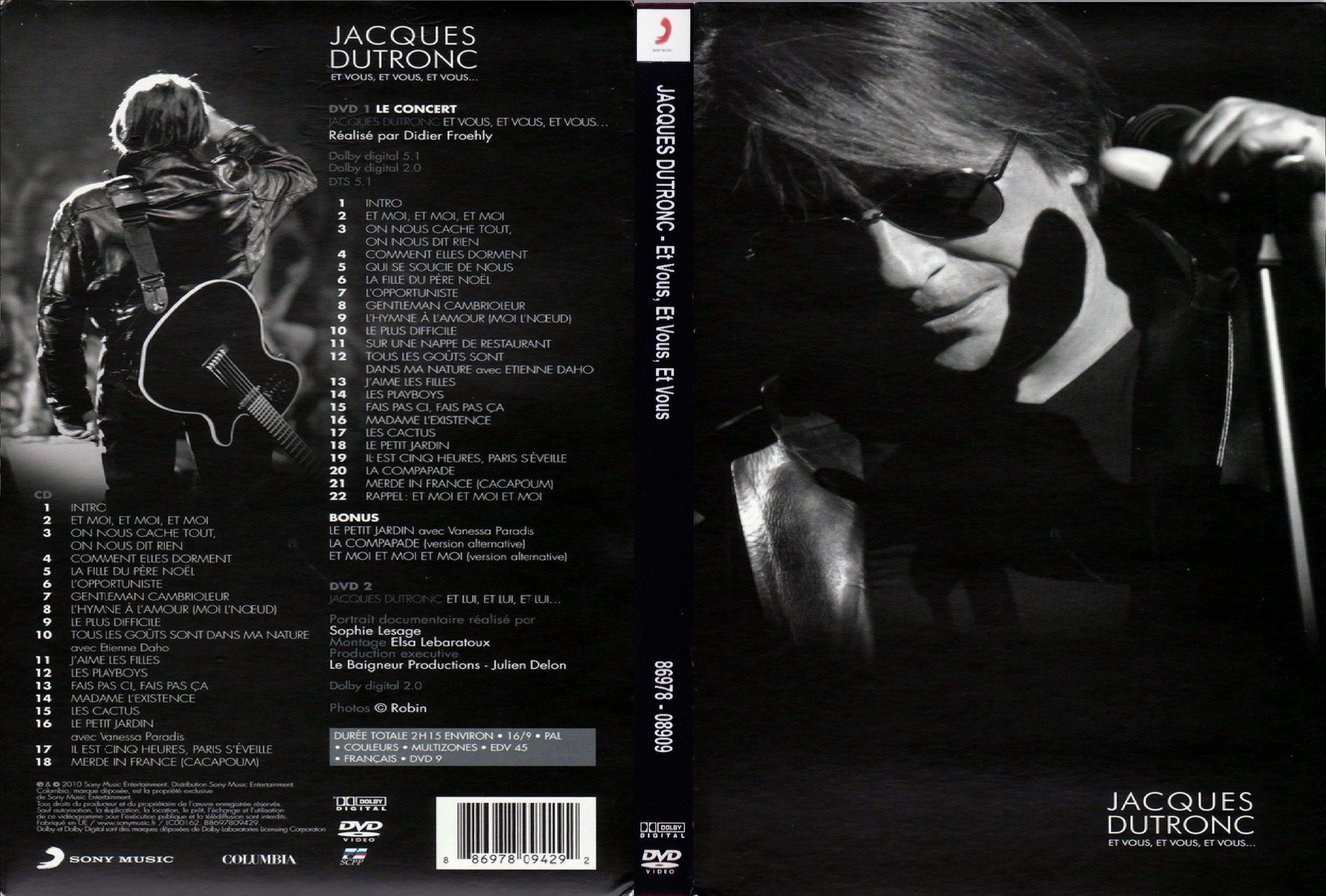 Jaquette DVD Jacques Dutronc et vous, et vous, et vous 