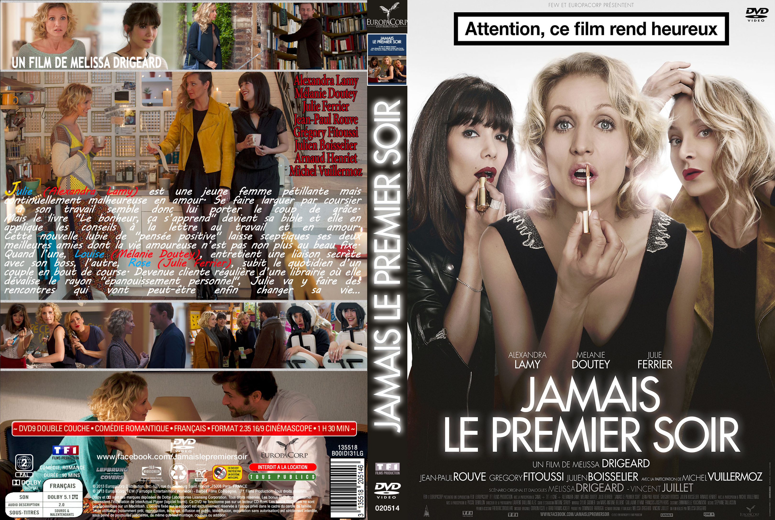 Jaquette DVD Jamais le premier soir custom