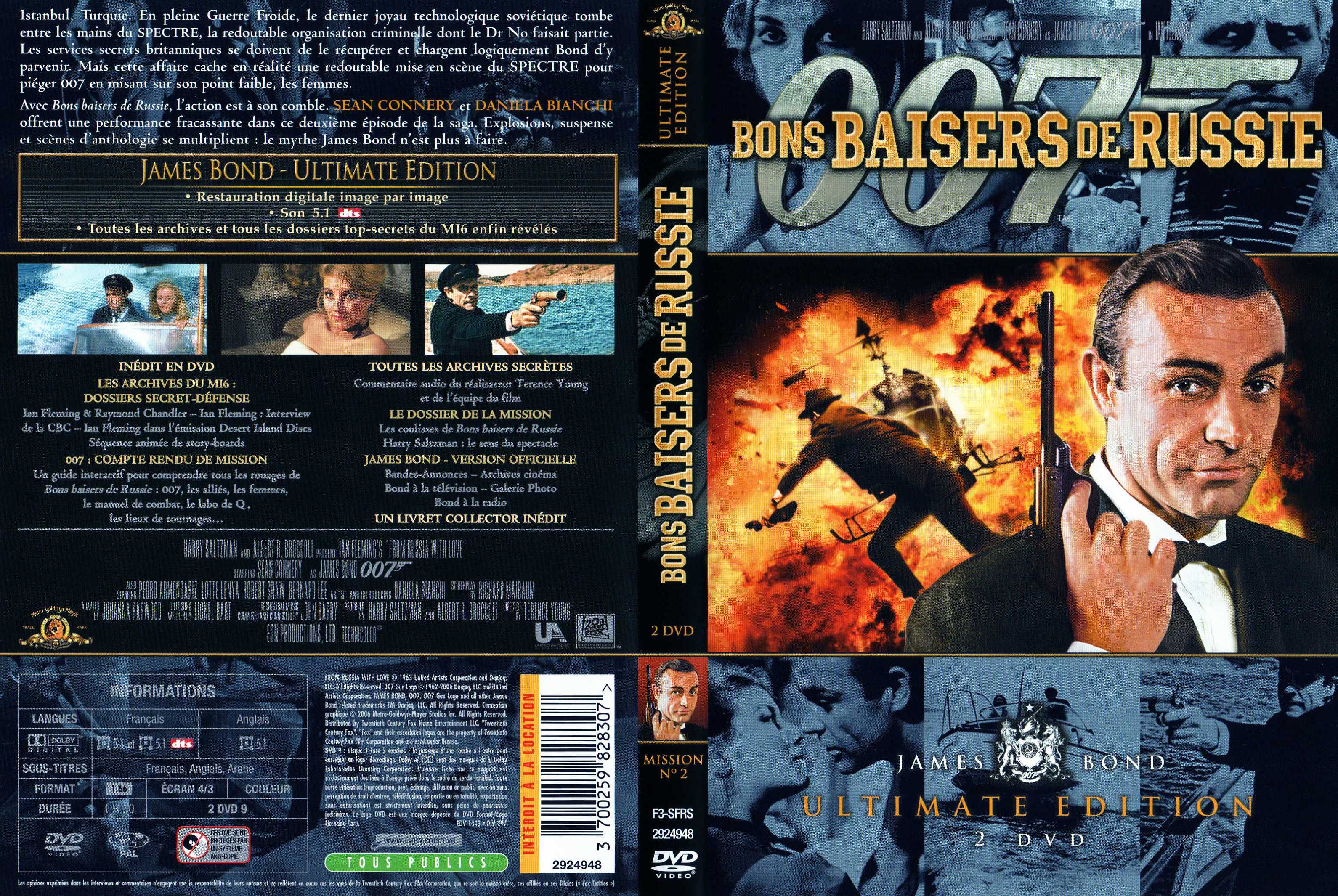 Jaquette DVD James Bond 007 Bons baisers de Russie Ultimate Edition