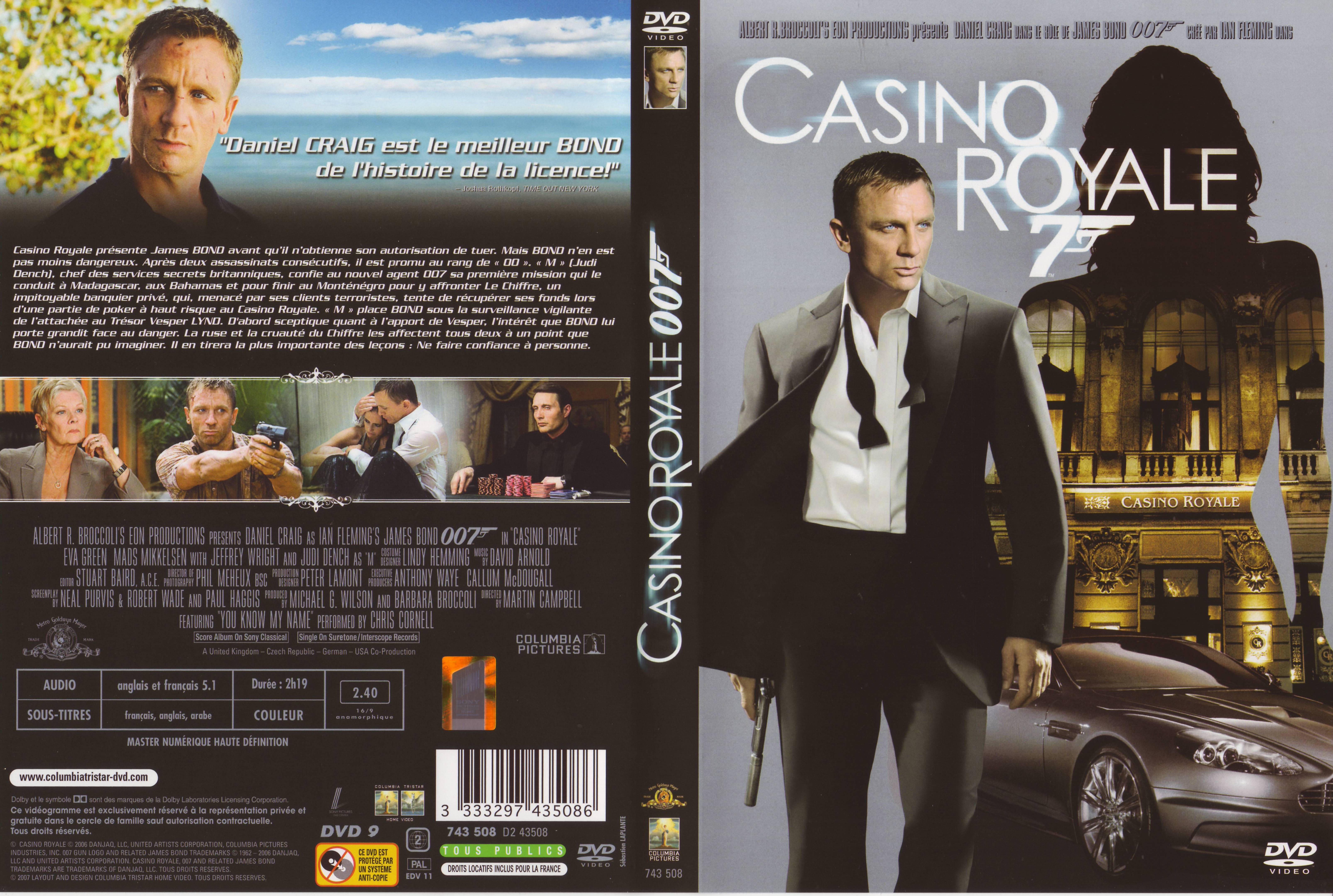 Jaquette DVD James Bond 007 Casino royale