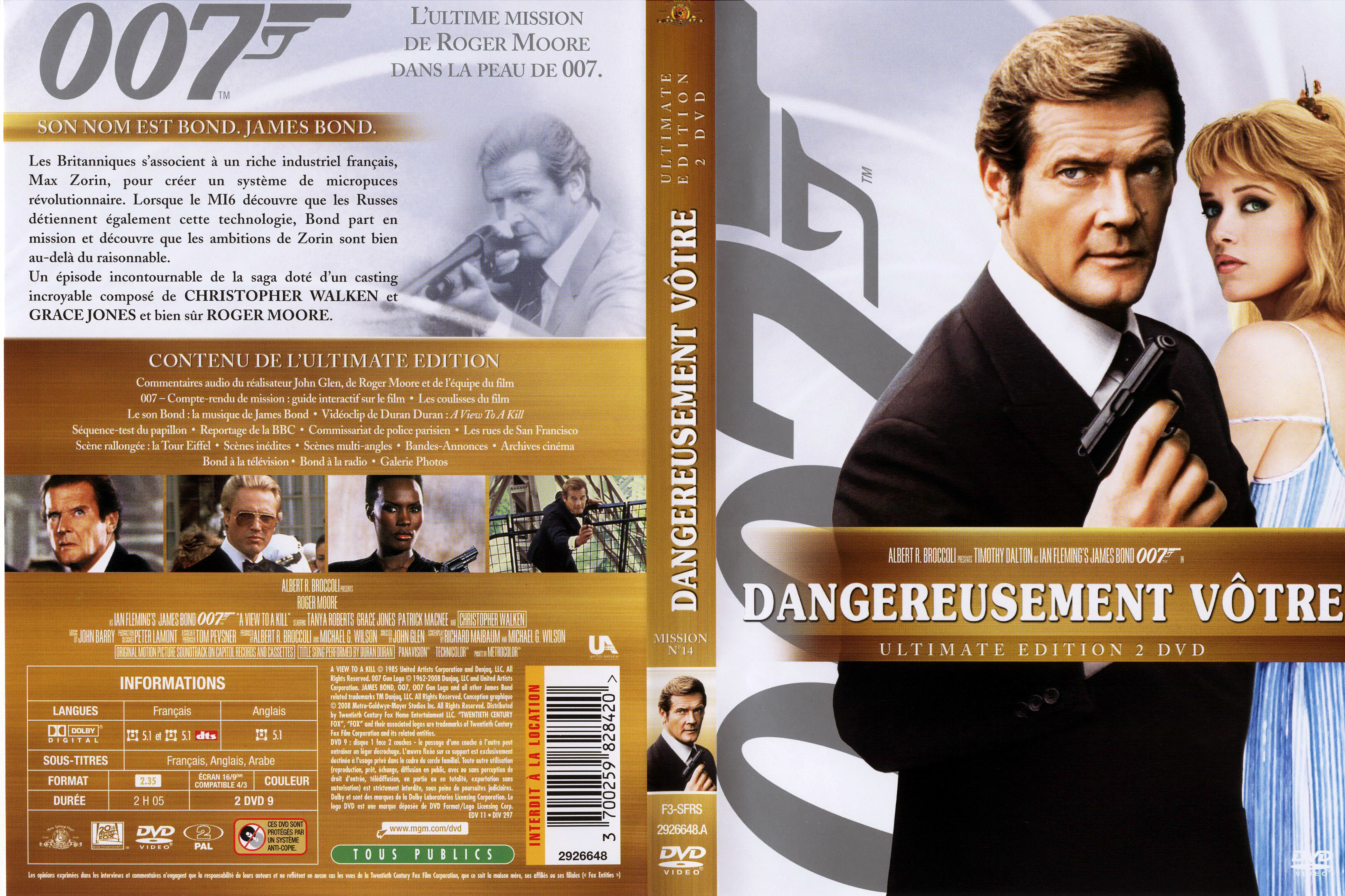 Jaquette DVD James Bond 007 Dangereusement votre Ultimate Edition v2