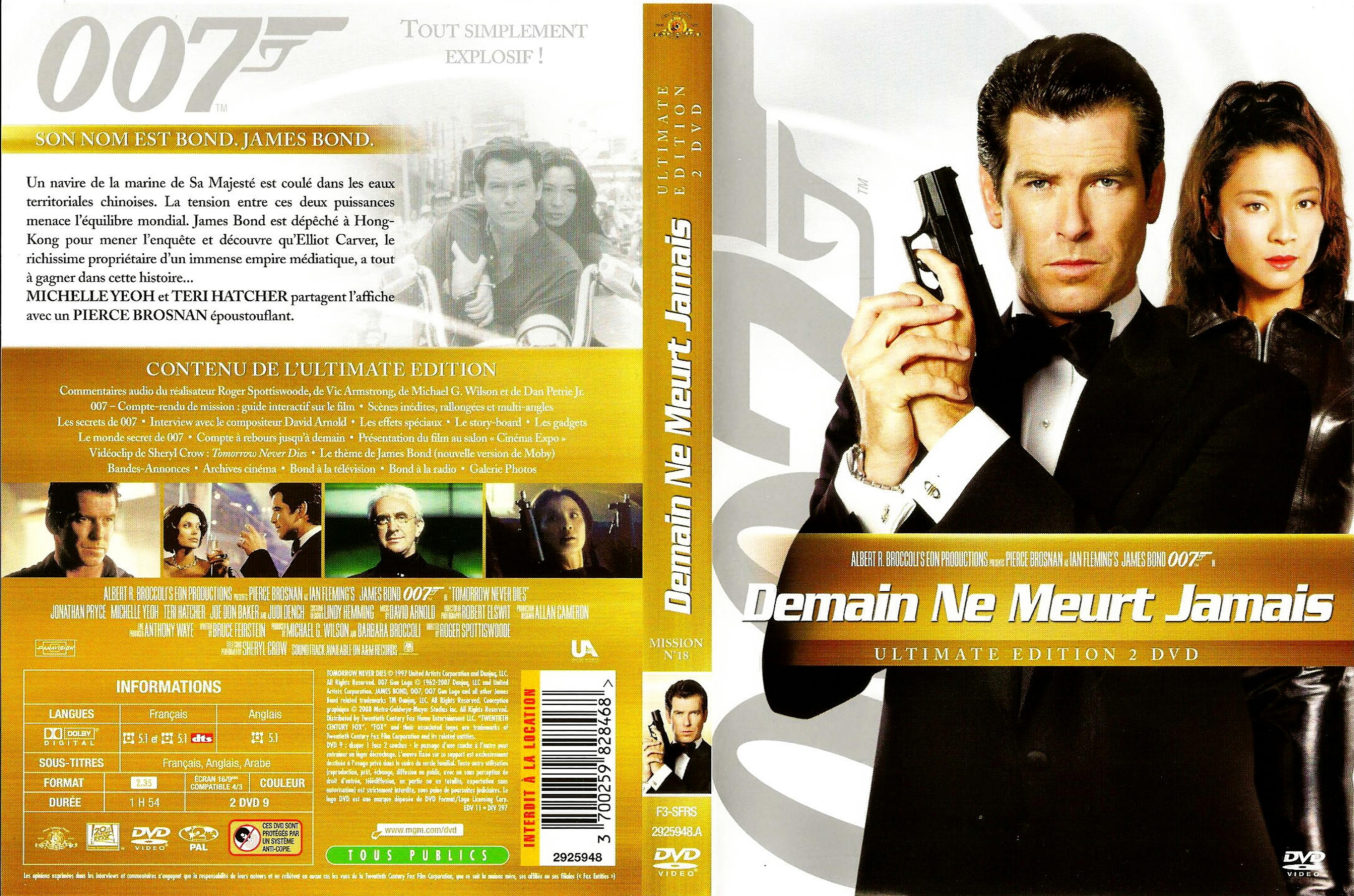 Jaquette DVD James Bond 007 Demain ne meurt jamais v3