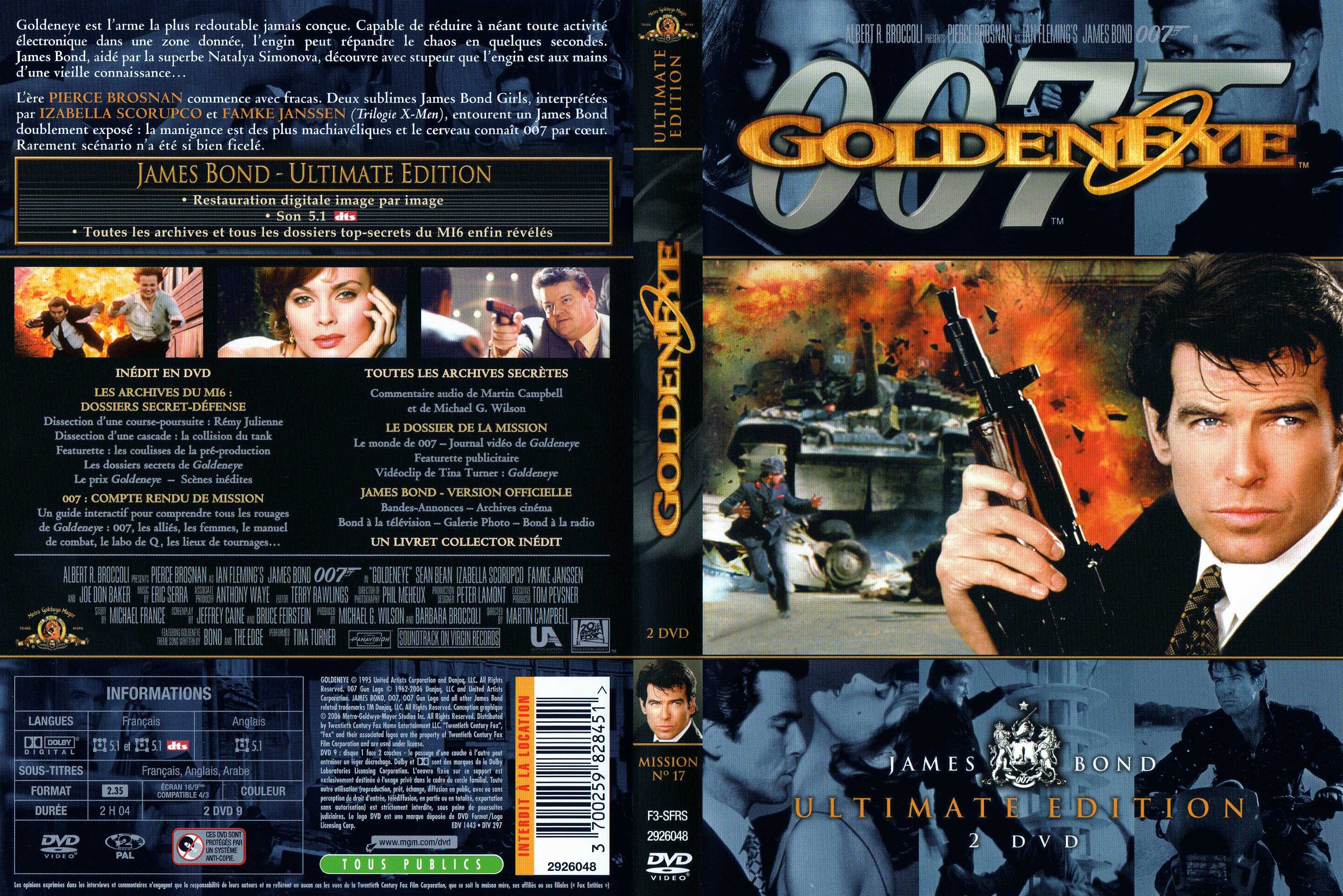 Jaquette DVD James Bond 007 Goldeneye Ultimate Edition
