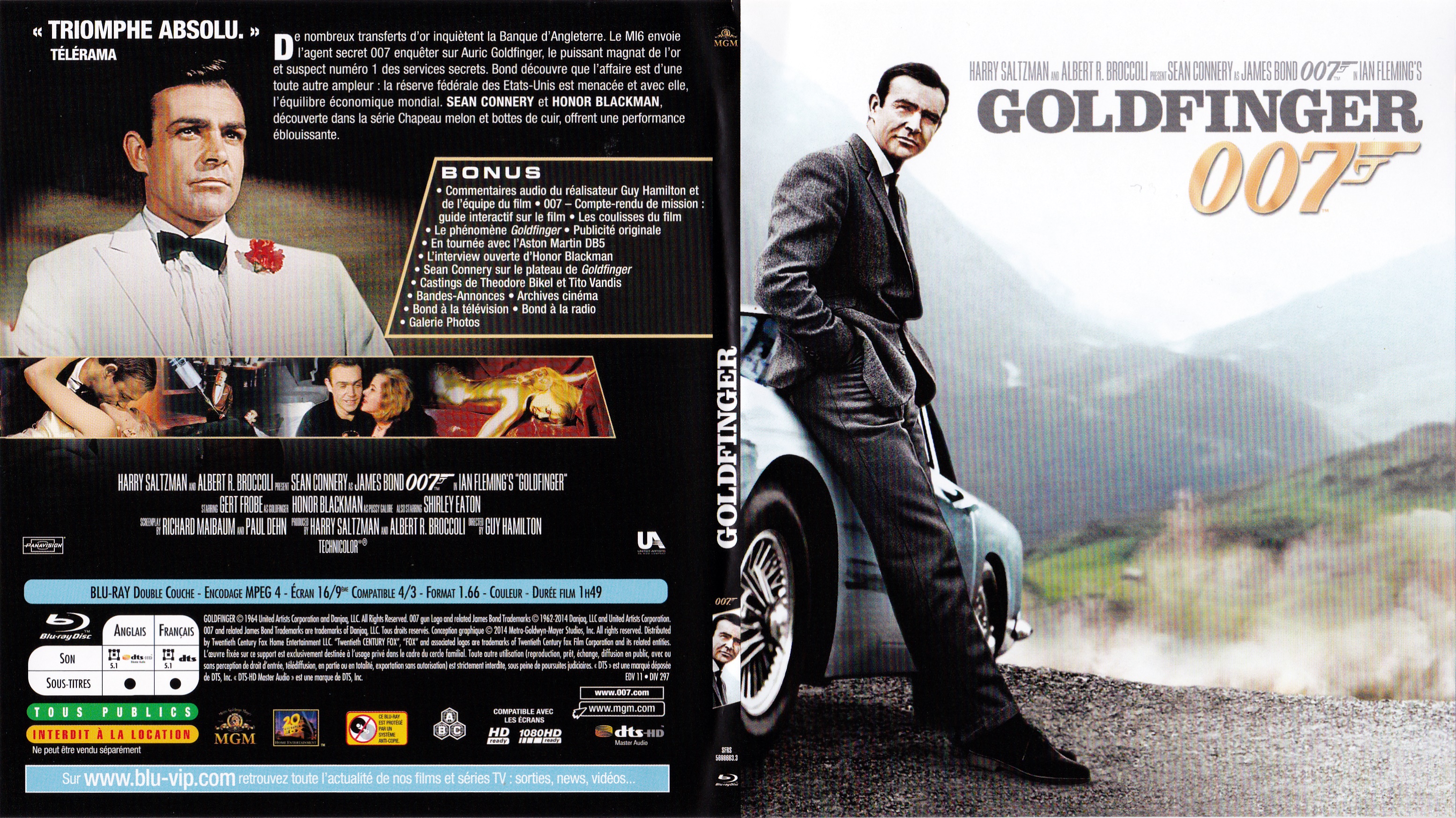 Jaquette DVD James Bond 007 Goldfinger (BLU-RAY) v2
