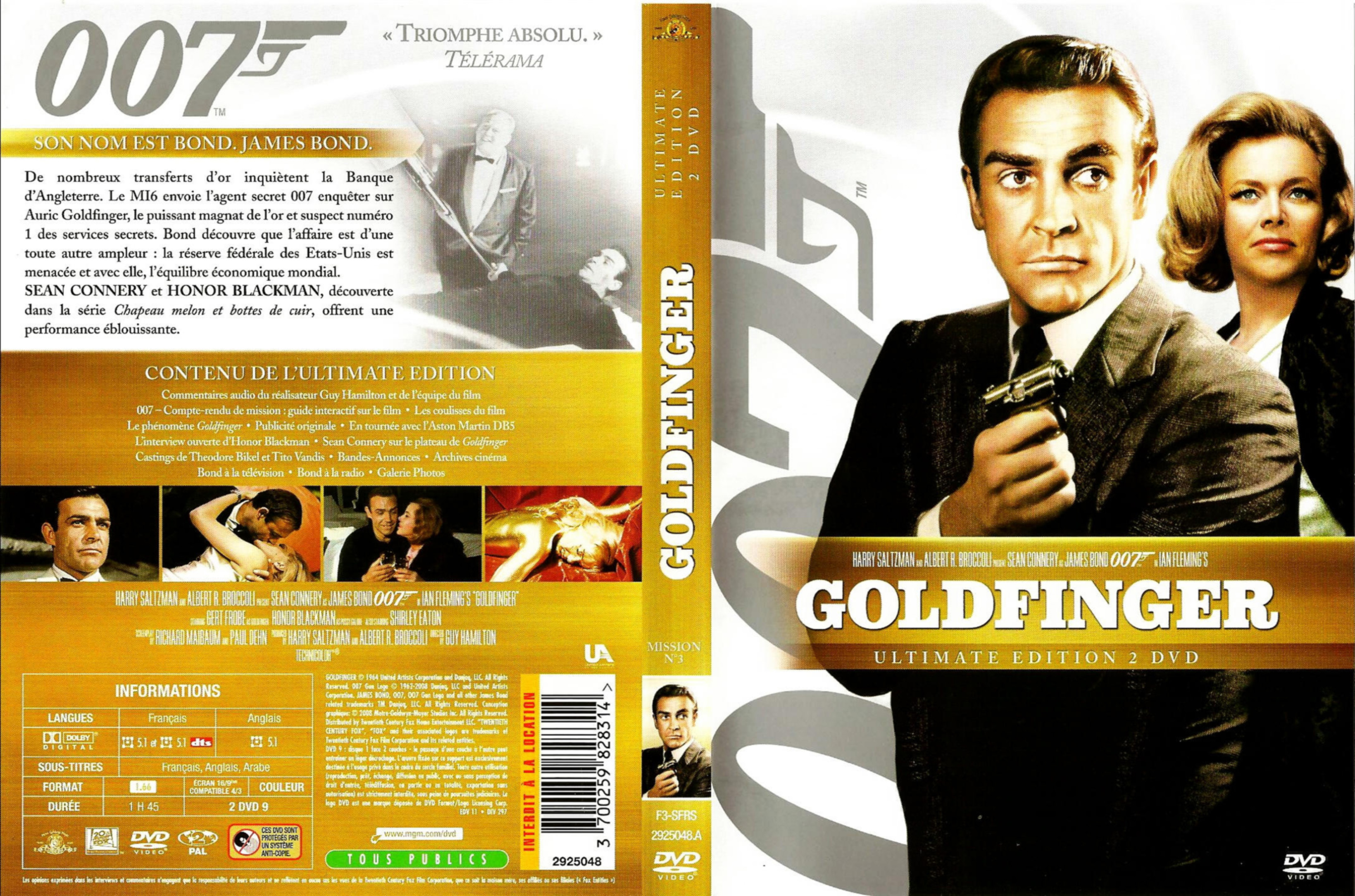 Jaquette DVD James Bond 007 Goldfinger v2