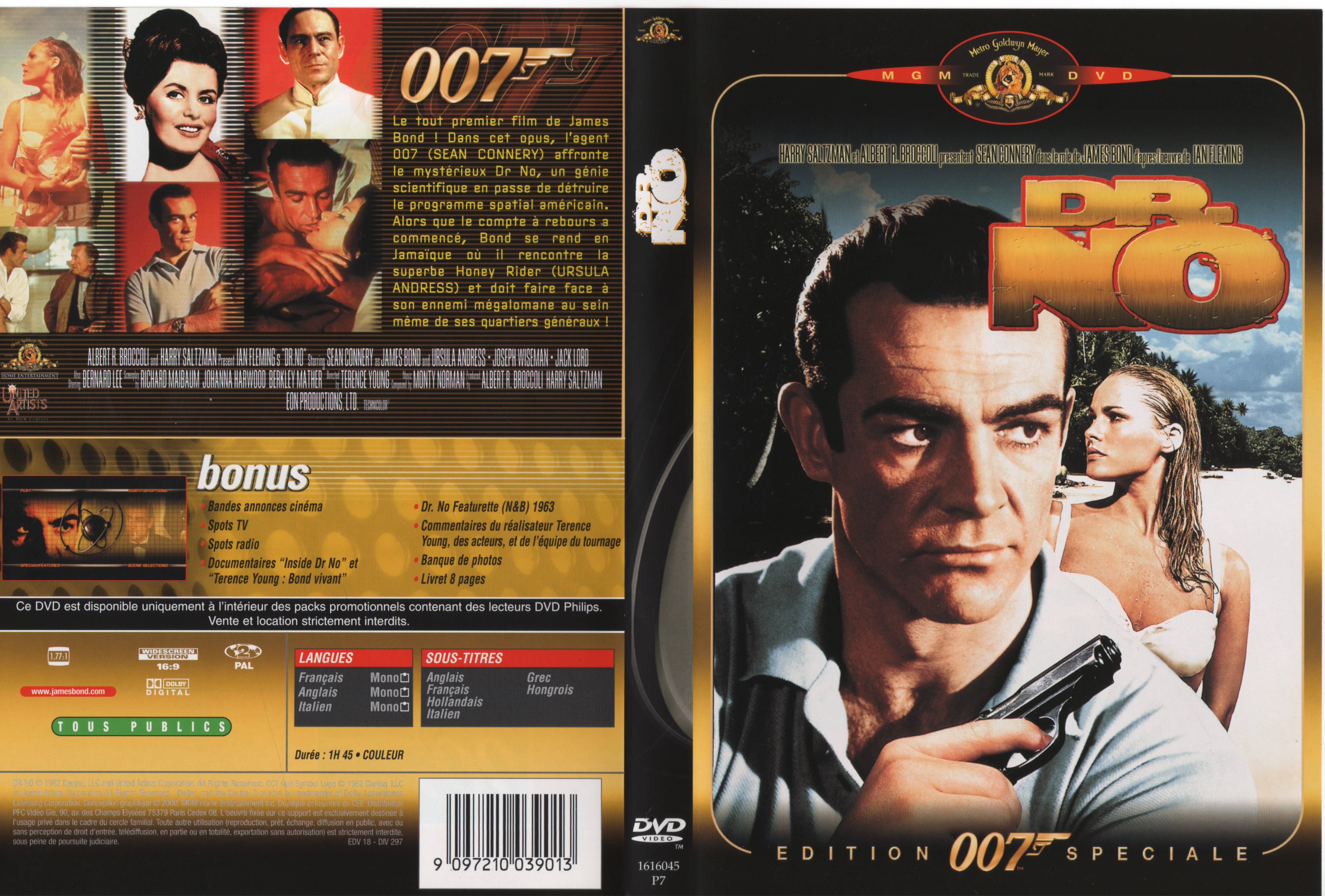 Jaquette DVD James Bond 007 James bond contre docteur No