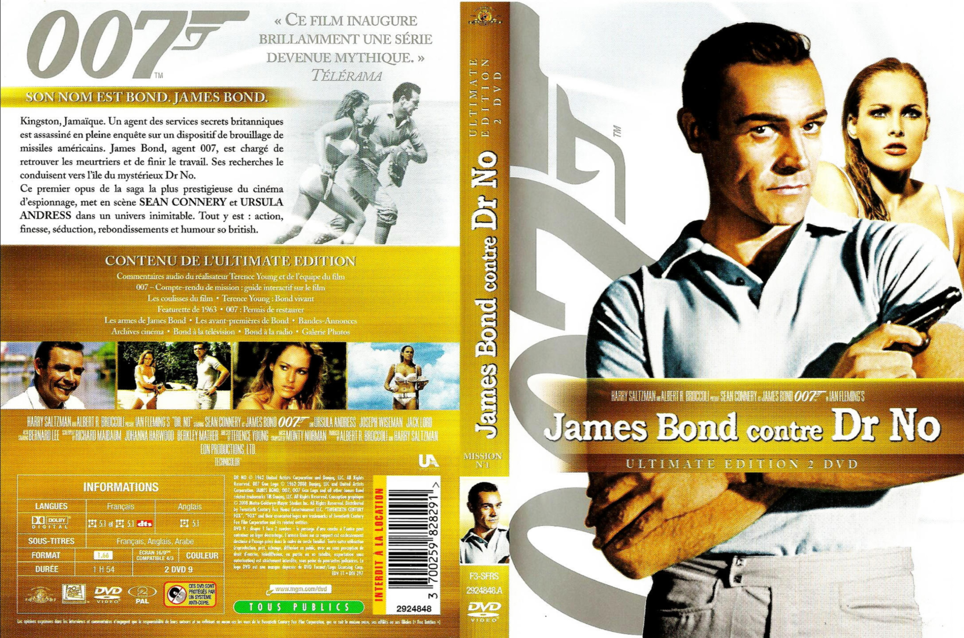 Jaquette DVD James Bond 007 James bond contre docteur No v2
