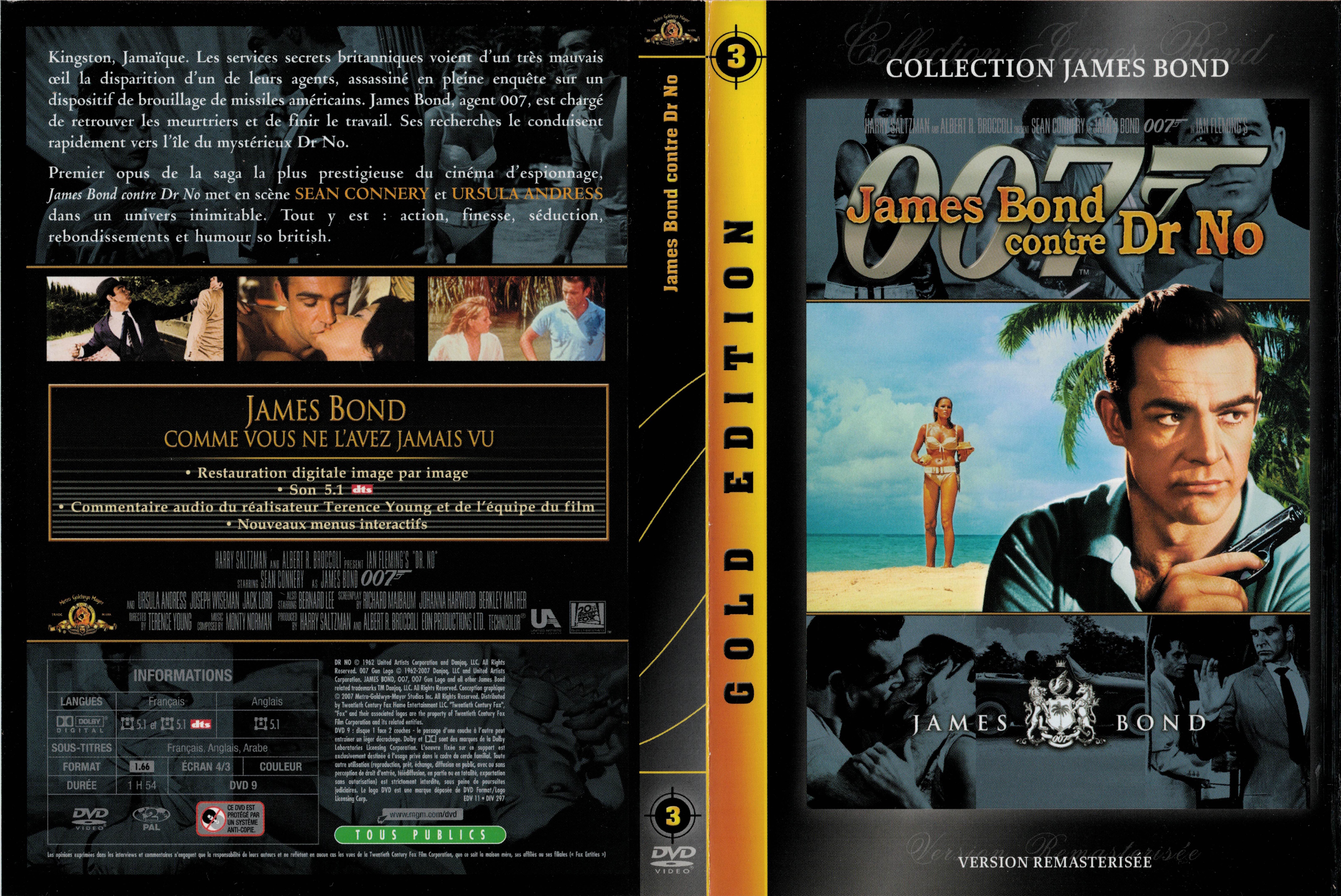 Jaquette DVD James Bond 007 James bond contre docteur No v3