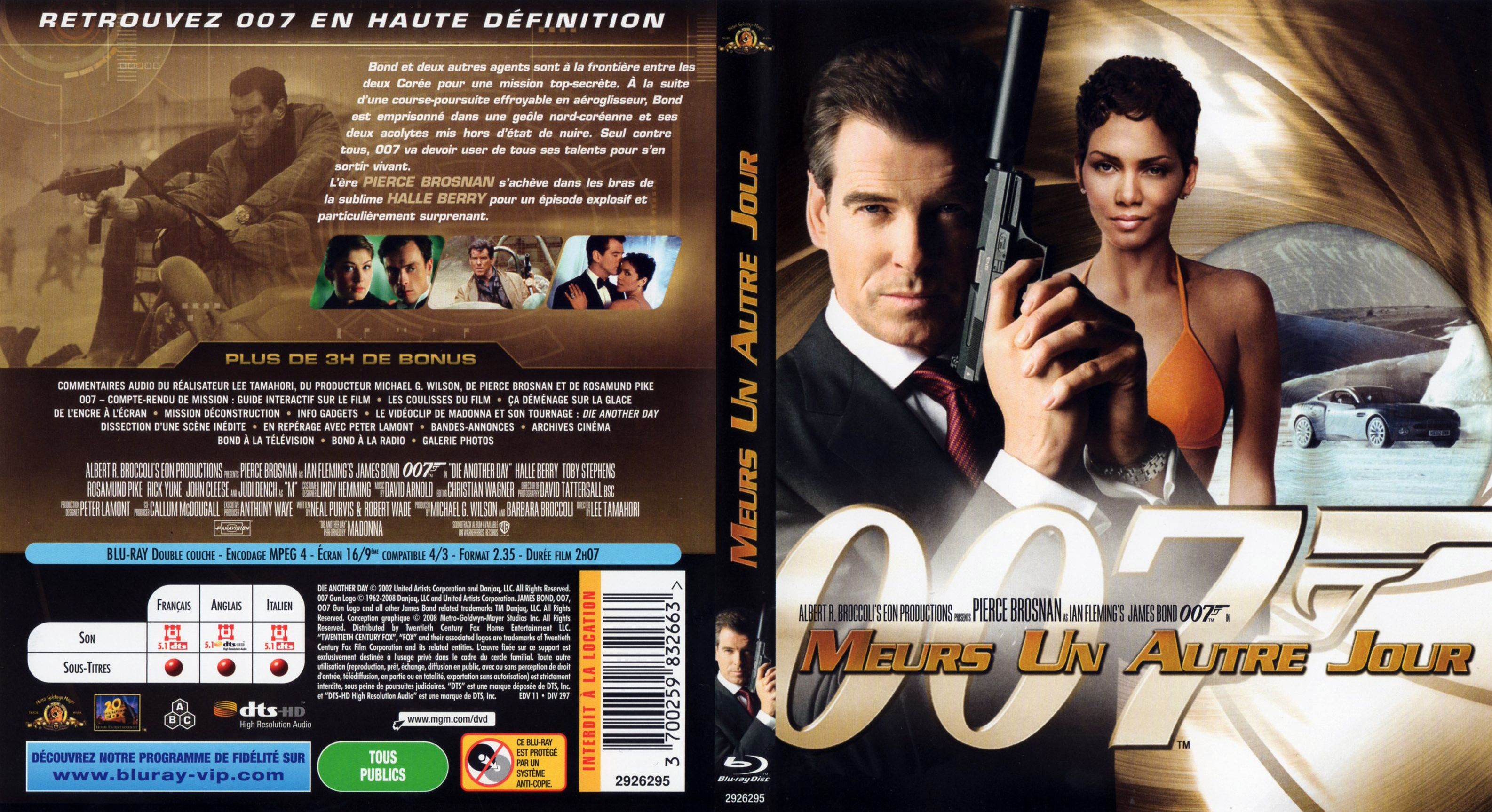 Jaquette DVD James Bond 007 Meurs un autre jour (BLU-RAY)