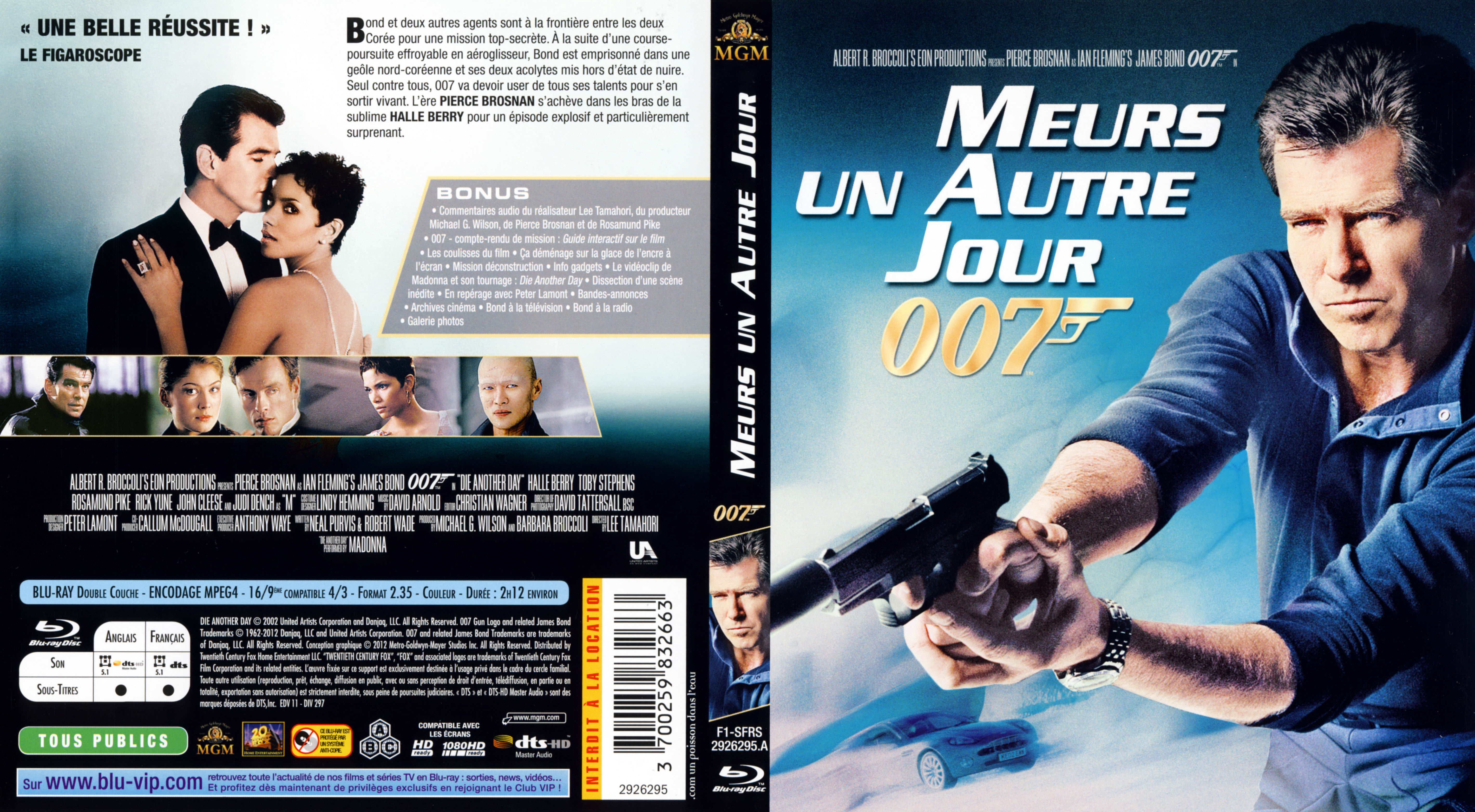 Jaquette DVD James Bond 007 Meurs un autre jour (BLU-RAY) v2
