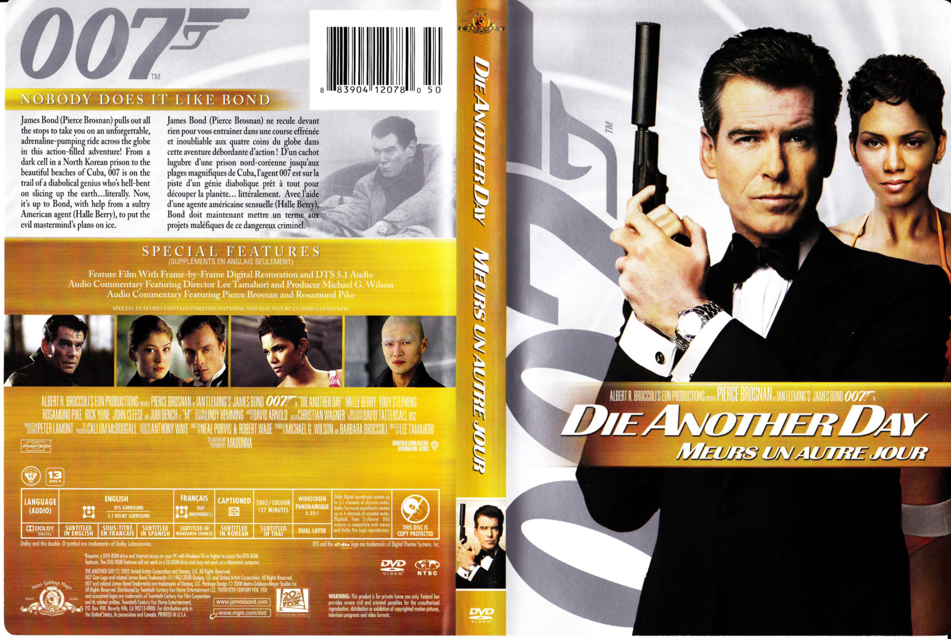 Jaquette DVD James Bond 007 Meurs un autre jour (Canadienne)