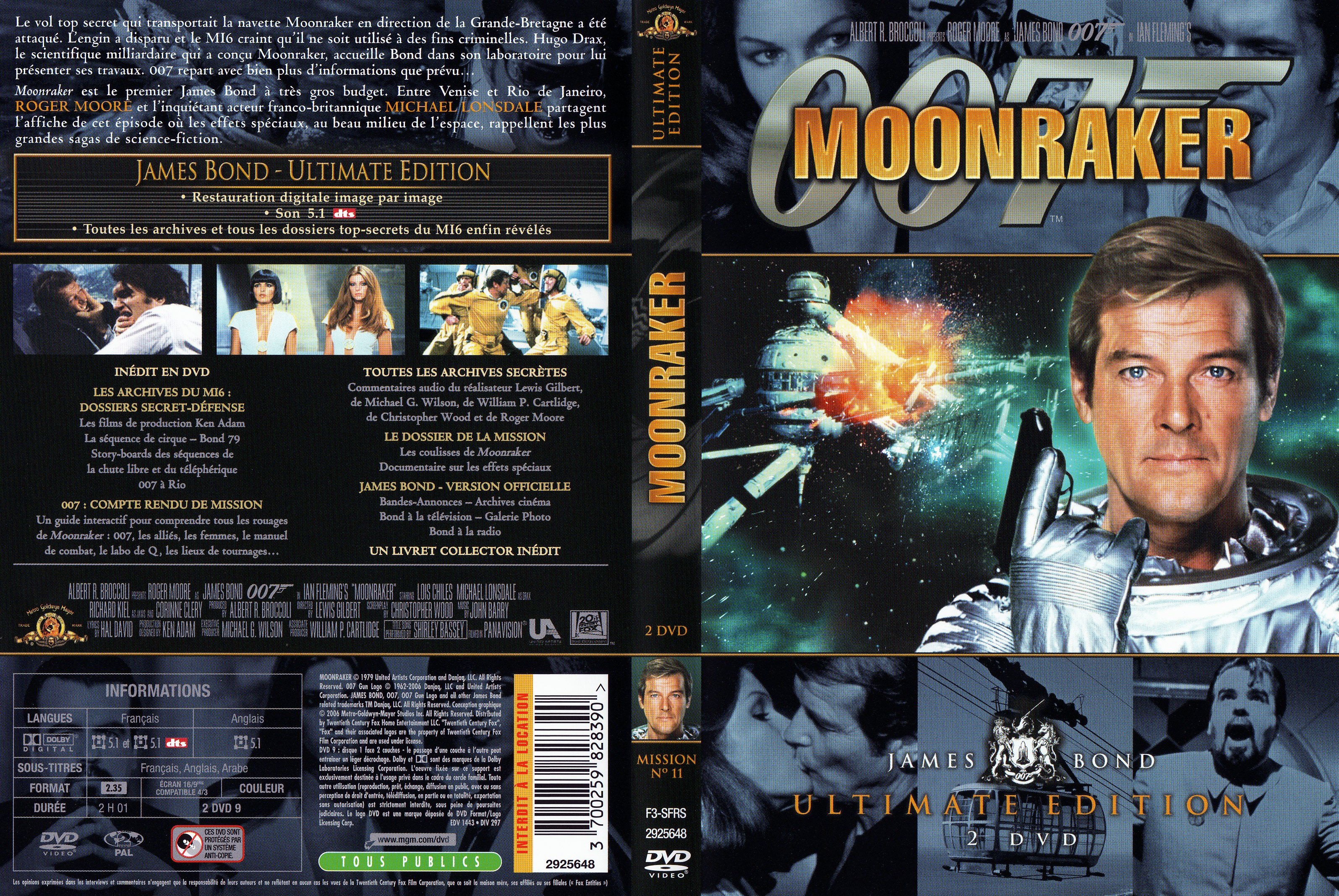 Jaquette DVD James Bond 007 Moonraker Ultimate Edition