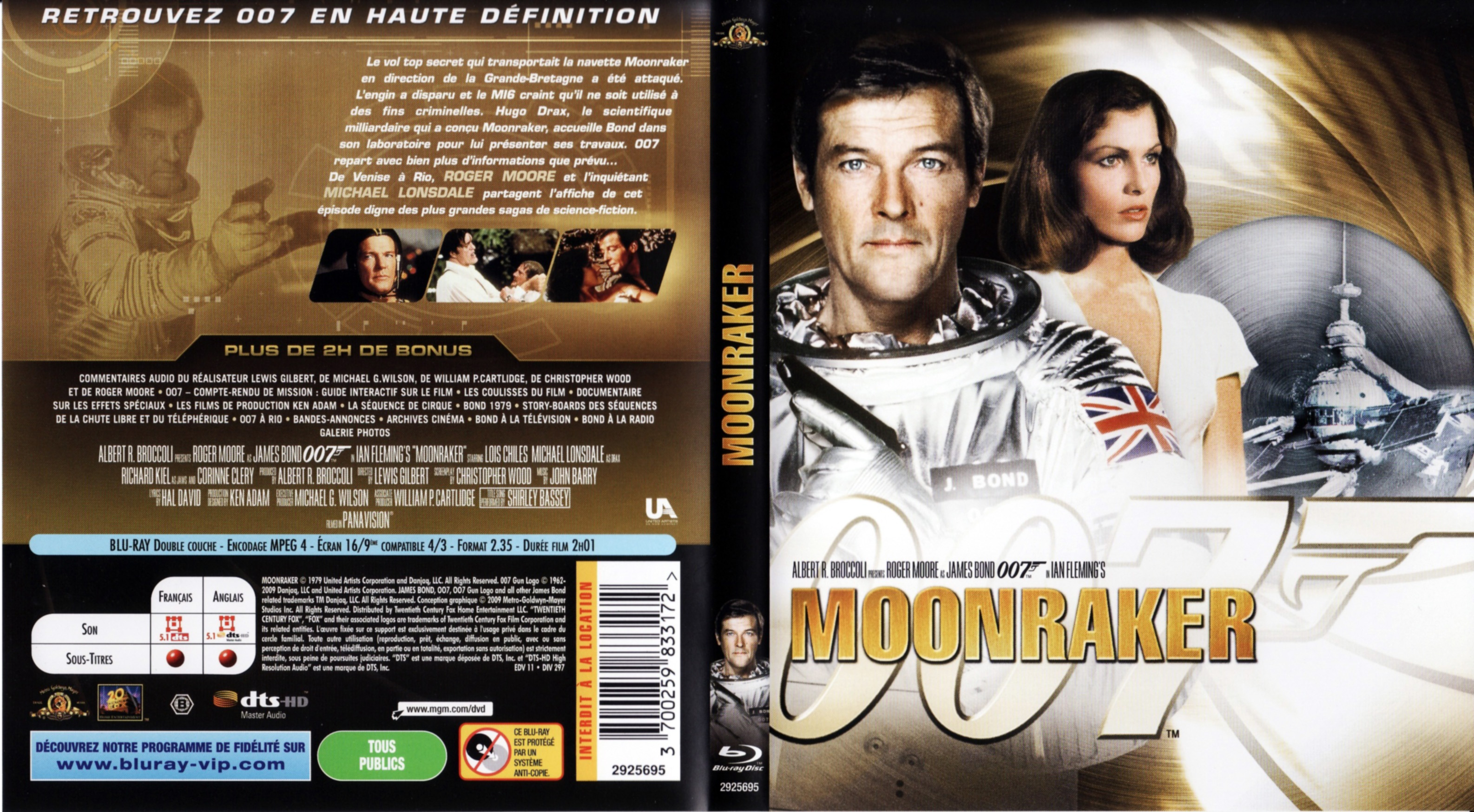 Jaquette DVD James Bond 007 Moonraker (BLU-RAY)