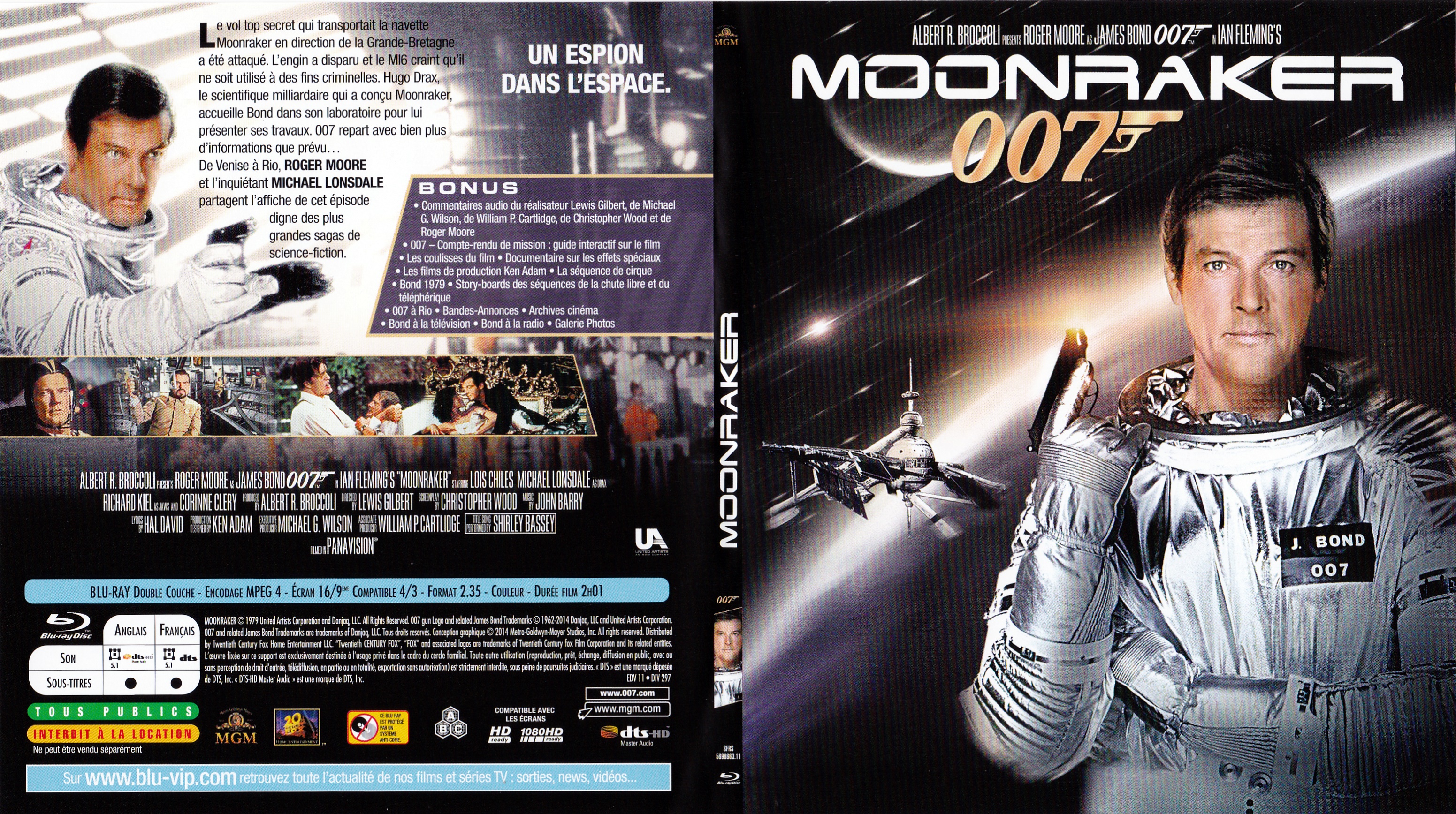 Jaquette DVD James Bond 007 Moonraker (BLU-RAY) v2