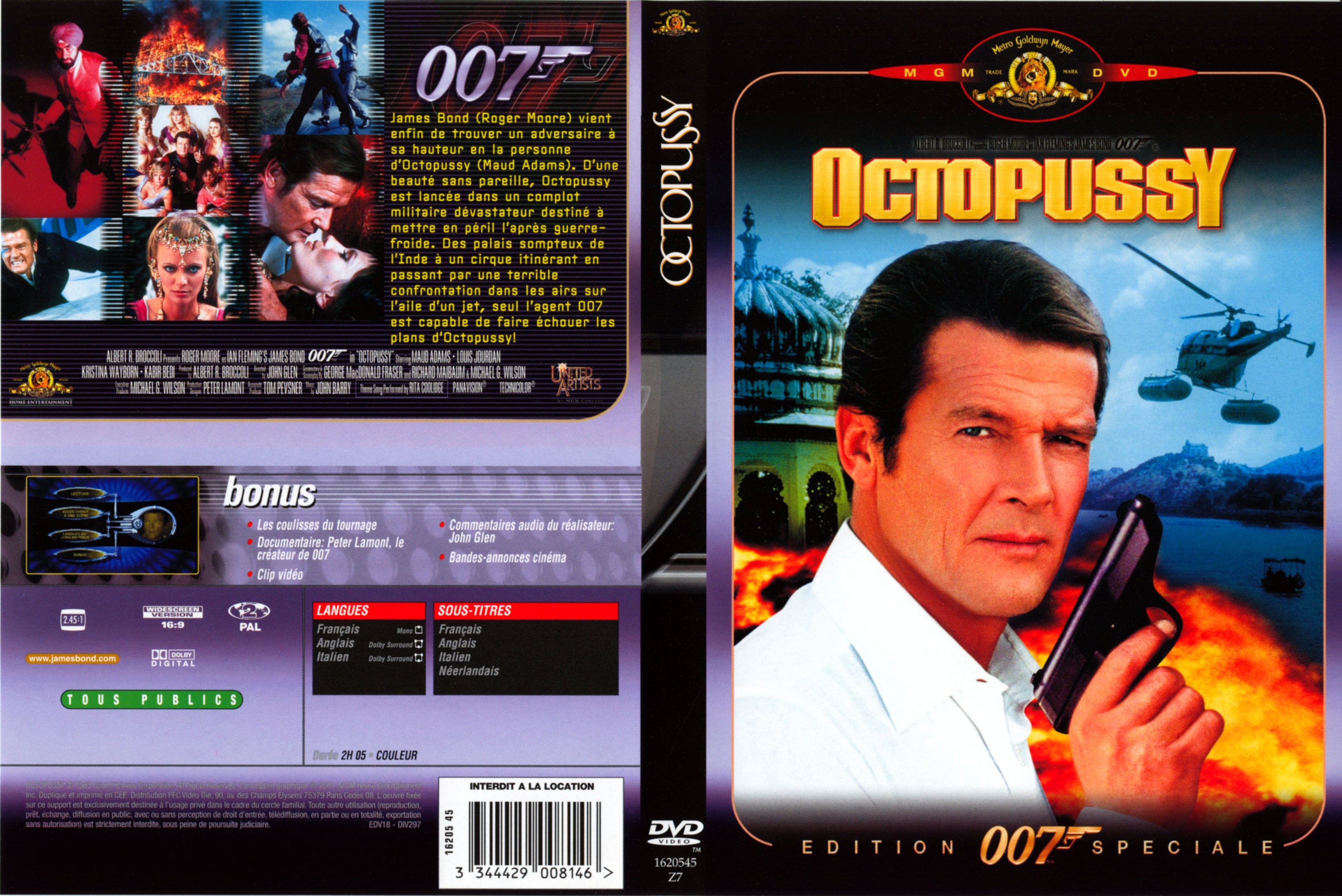 Jaquette DVD James Bond 007 Octopussy