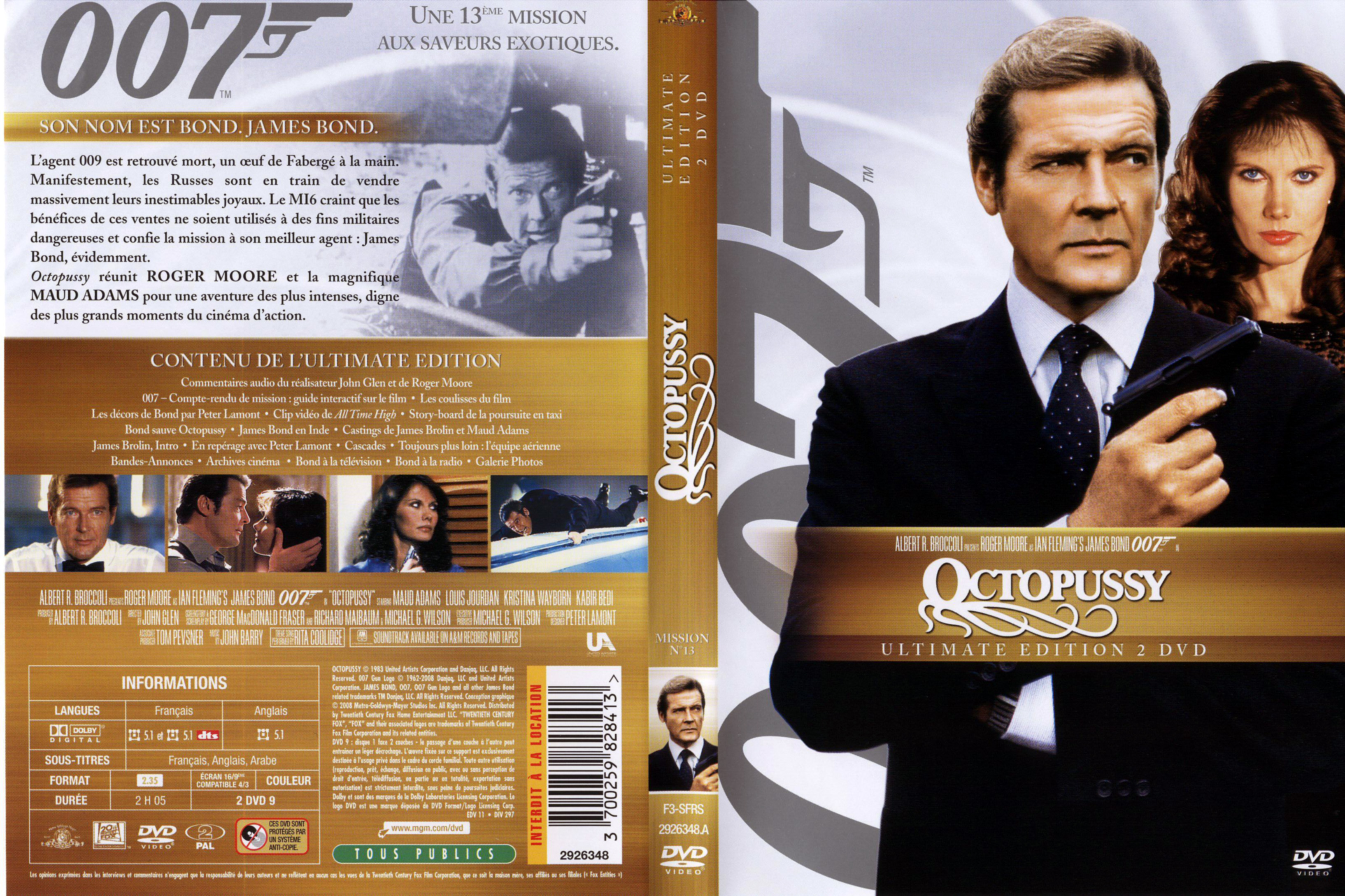 Jaquette DVD James Bond 007 Octopussy Ultimate Edition v2