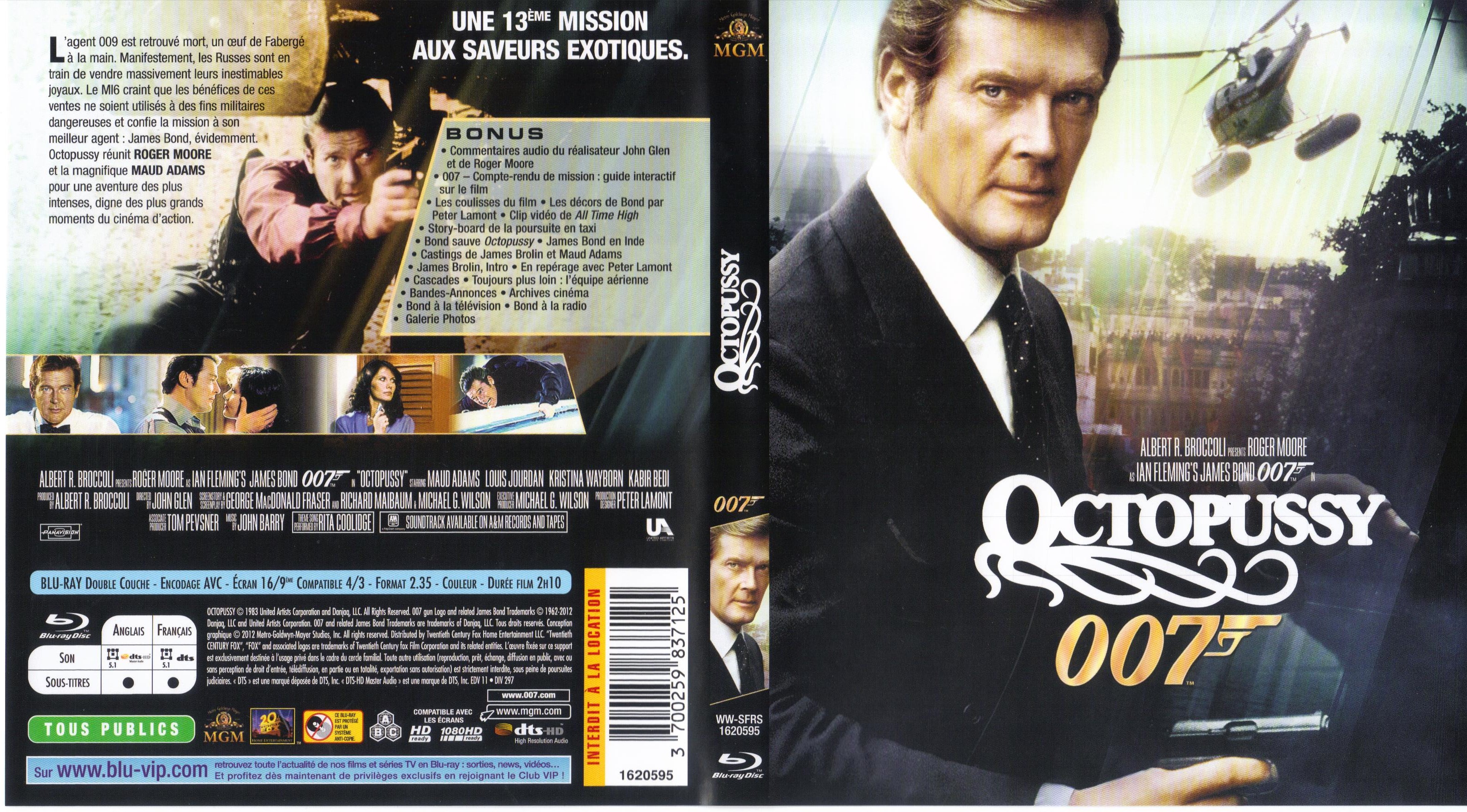 Jaquette DVD James Bond 007 Octopussy (BLU-RAY)
