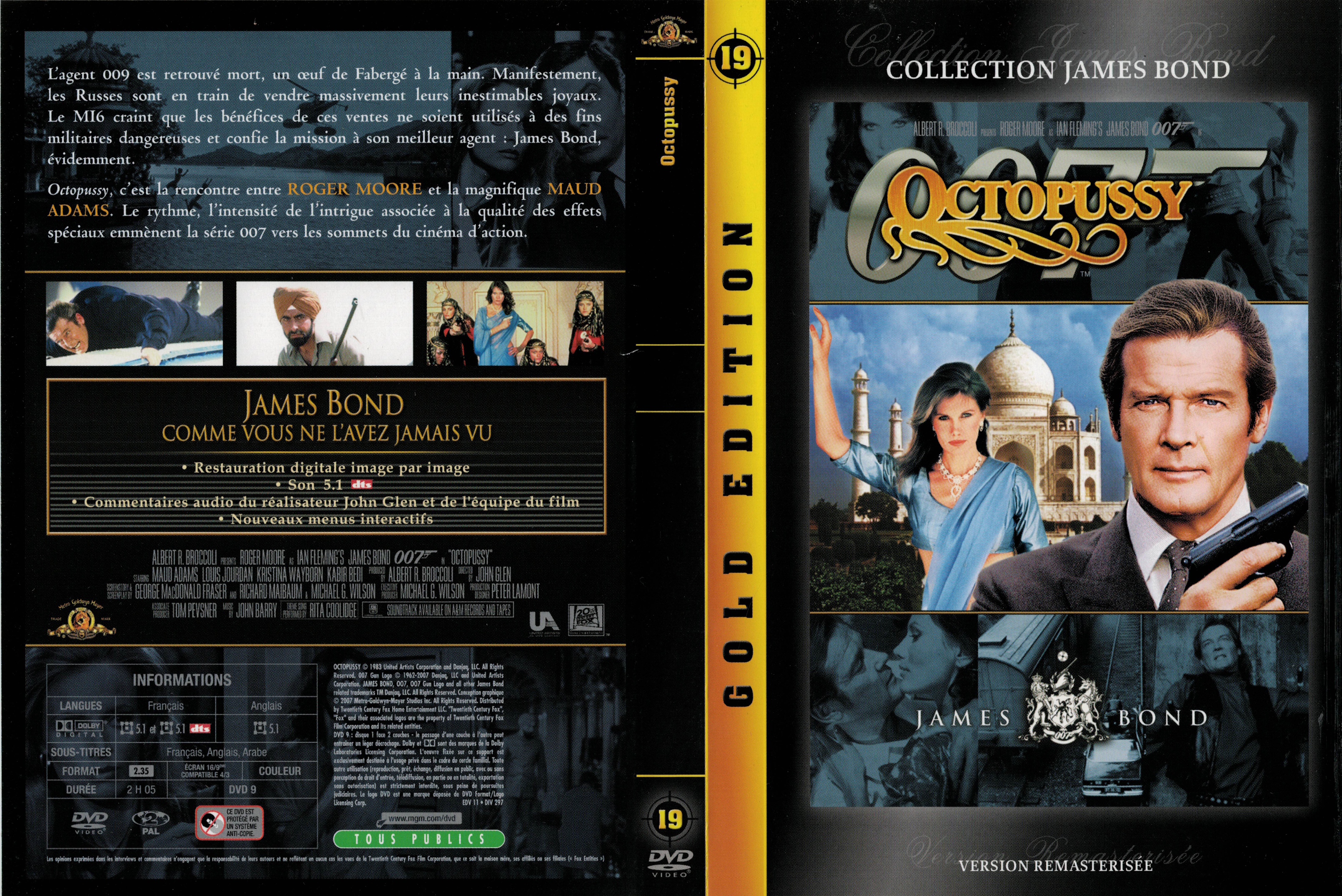 Jaquette DVD James Bond 007 Octopussy v3