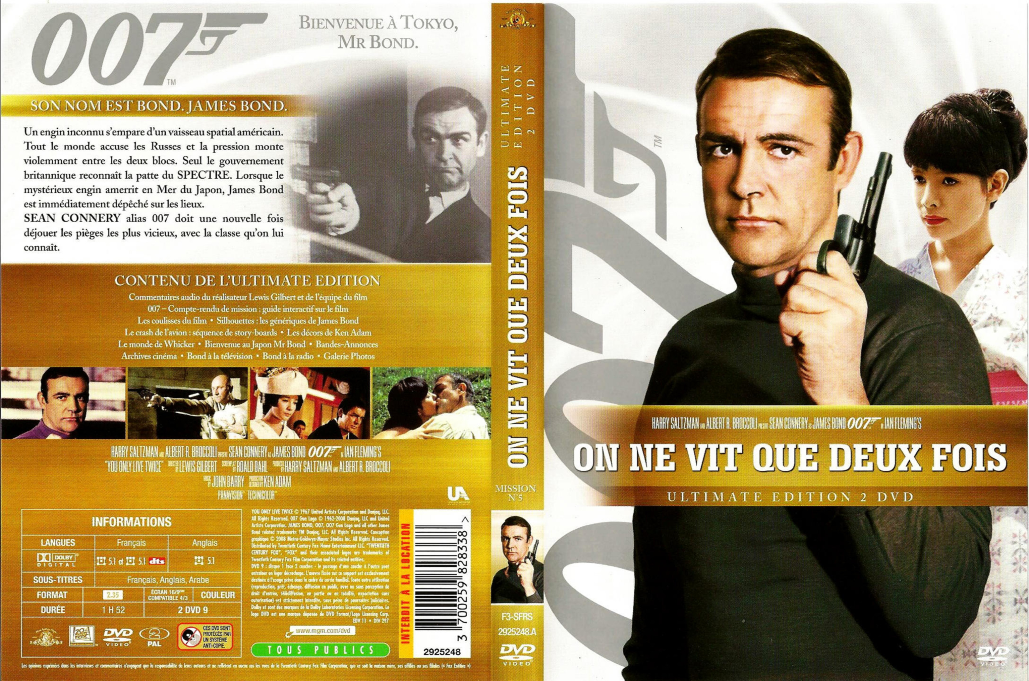 Jaquette DVD James Bond 007 On ne vit que 2 fois v2