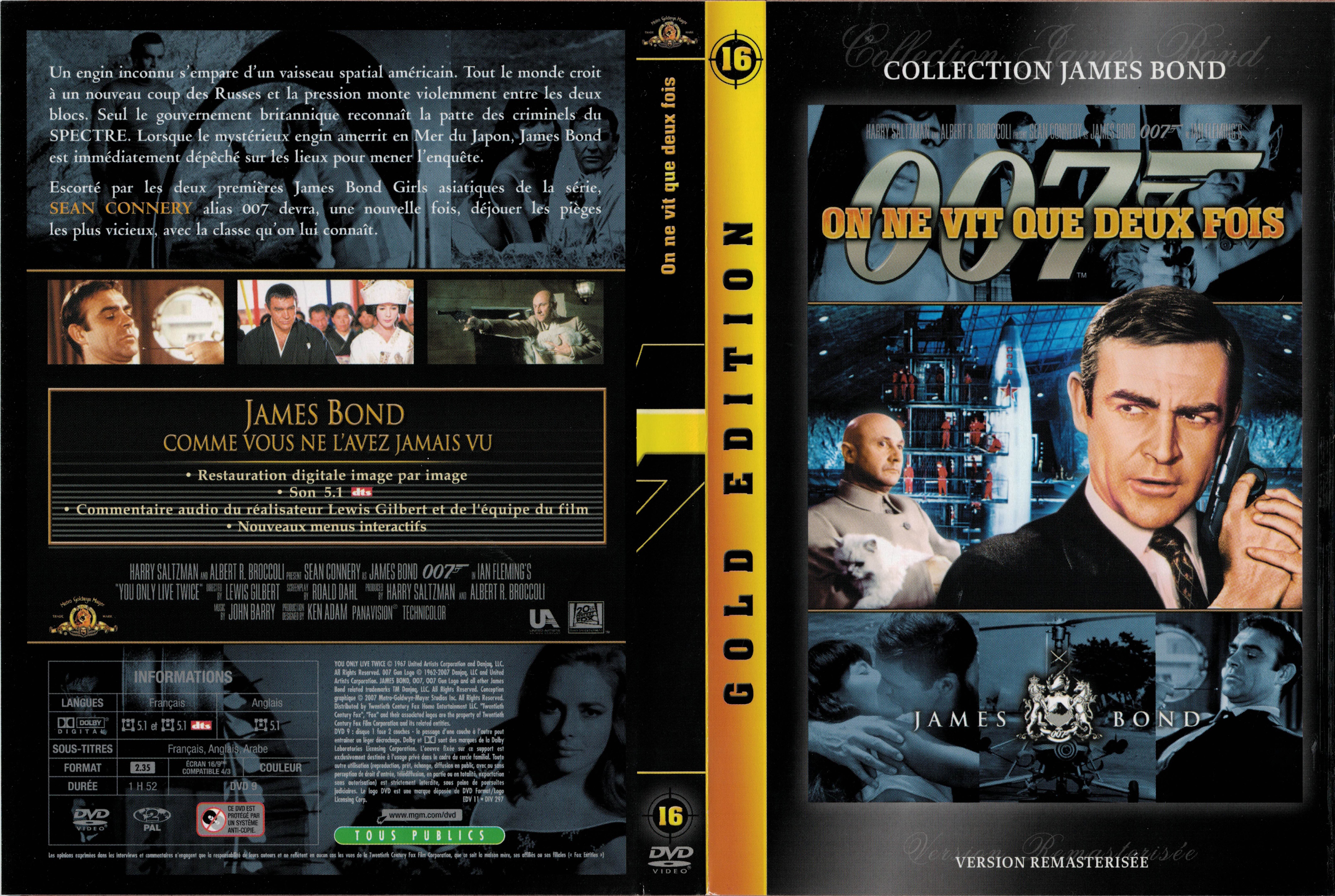 Jaquette DVD James Bond 007 On ne vit que deux fois v2