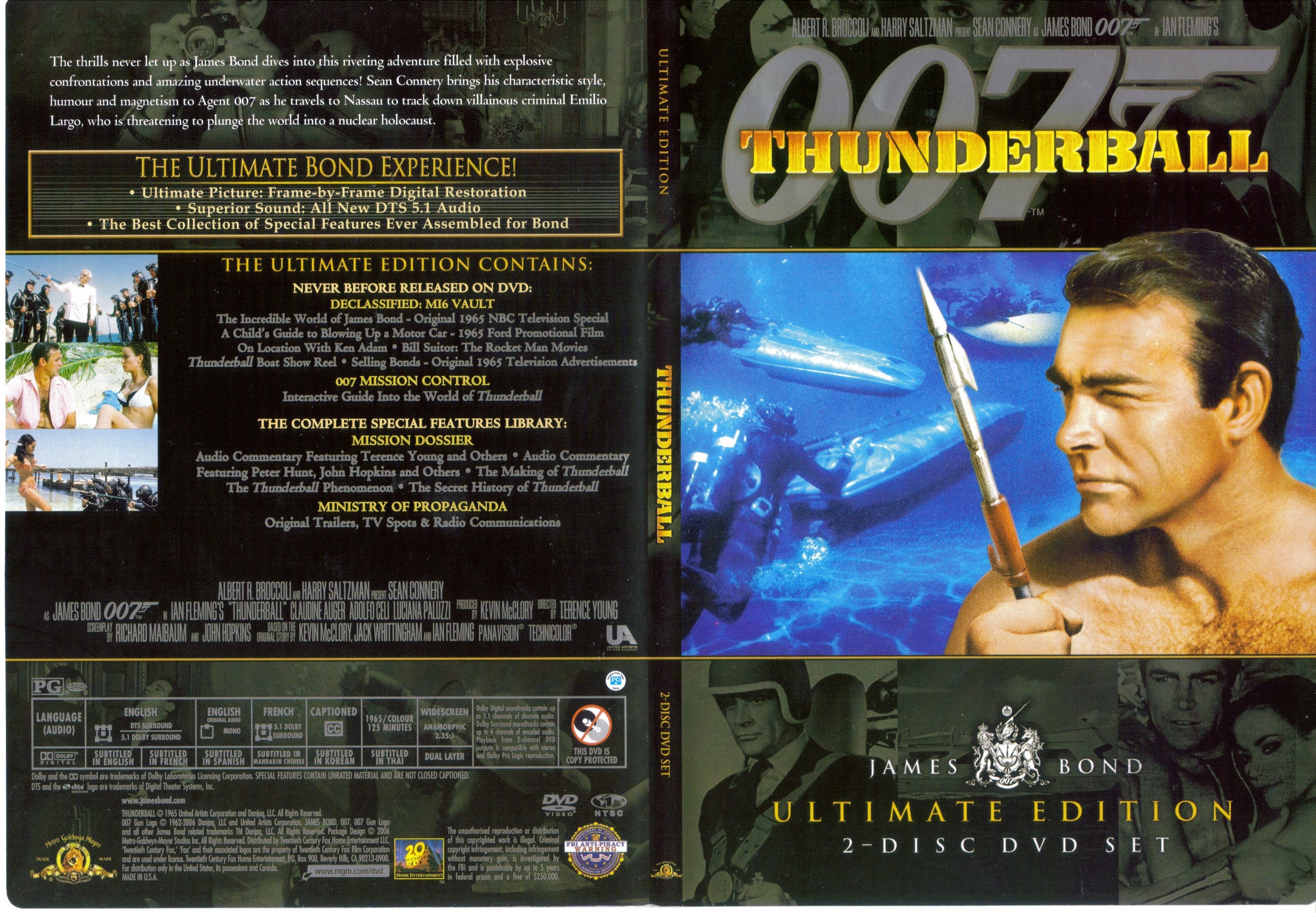 Jaquette DVD James Bond 007 Opration tonnerre Ultimate Edition - SLIM (Canadienne)