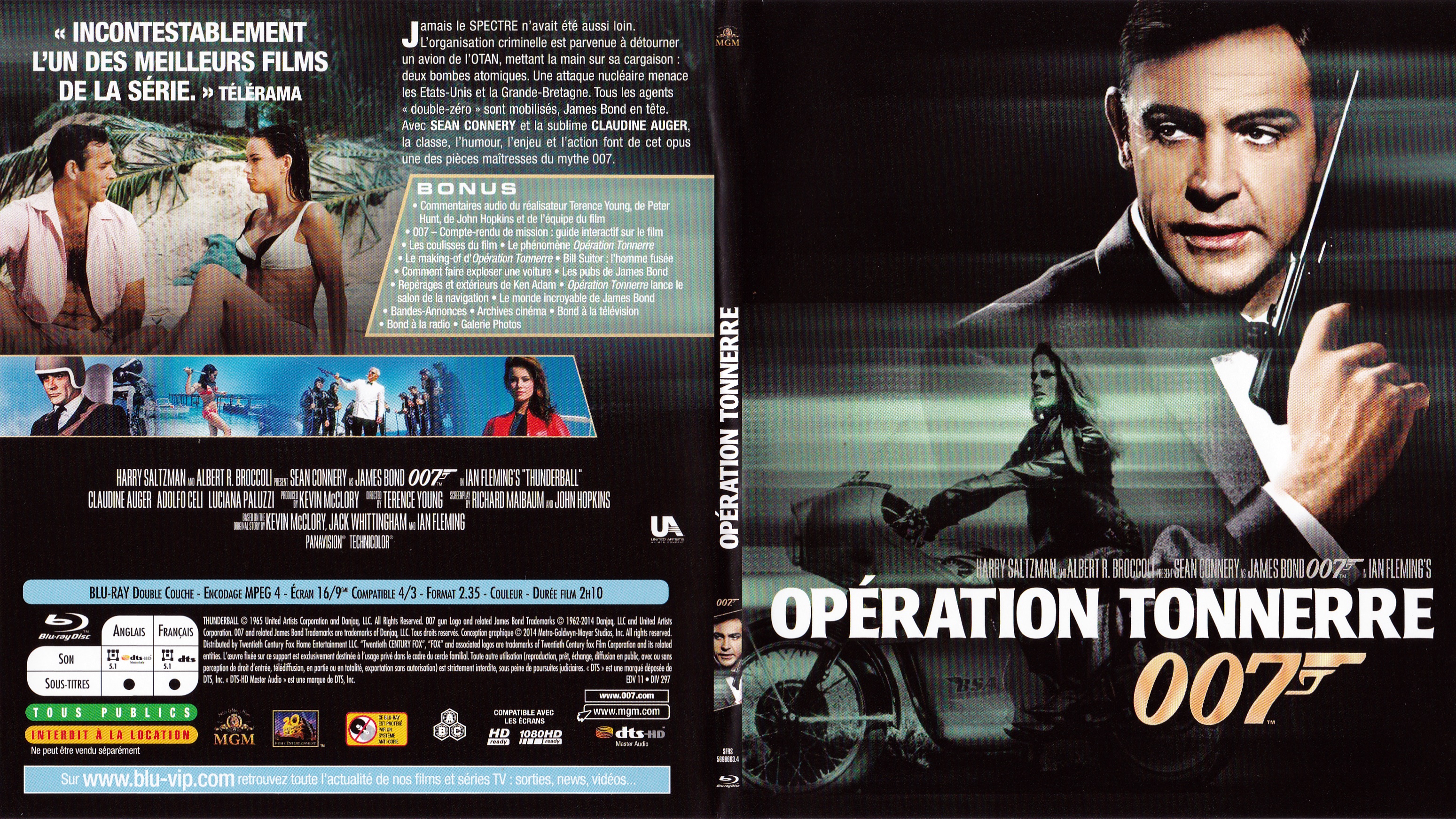 Jaquette DVD James Bond 007 Opration tonnerre (BLU-RAY) v2