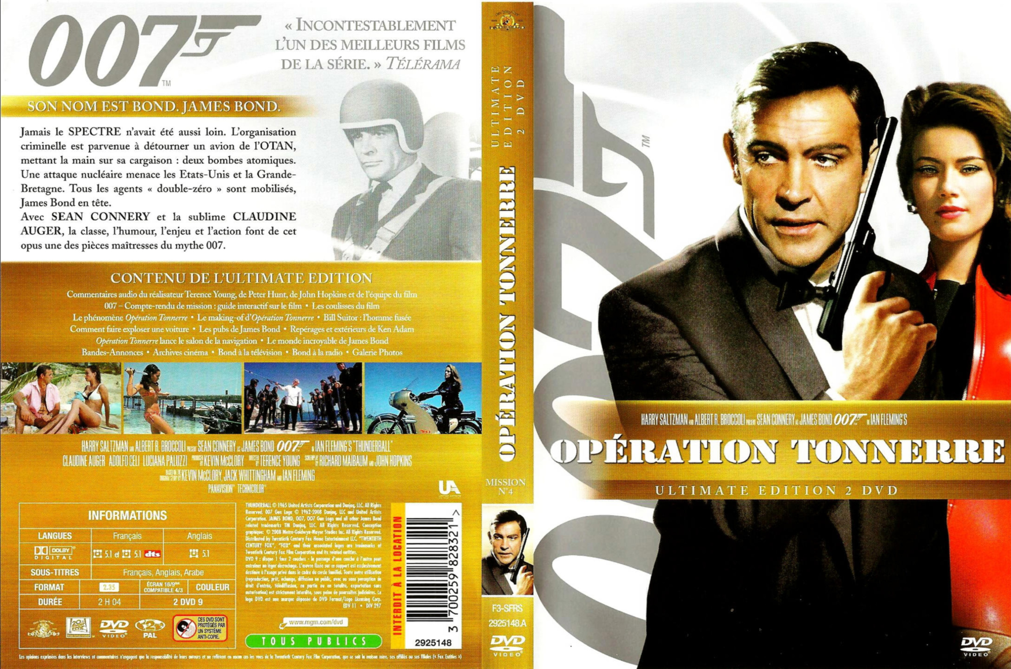 Jaquette DVD James Bond 007 Opration tonnerre v2