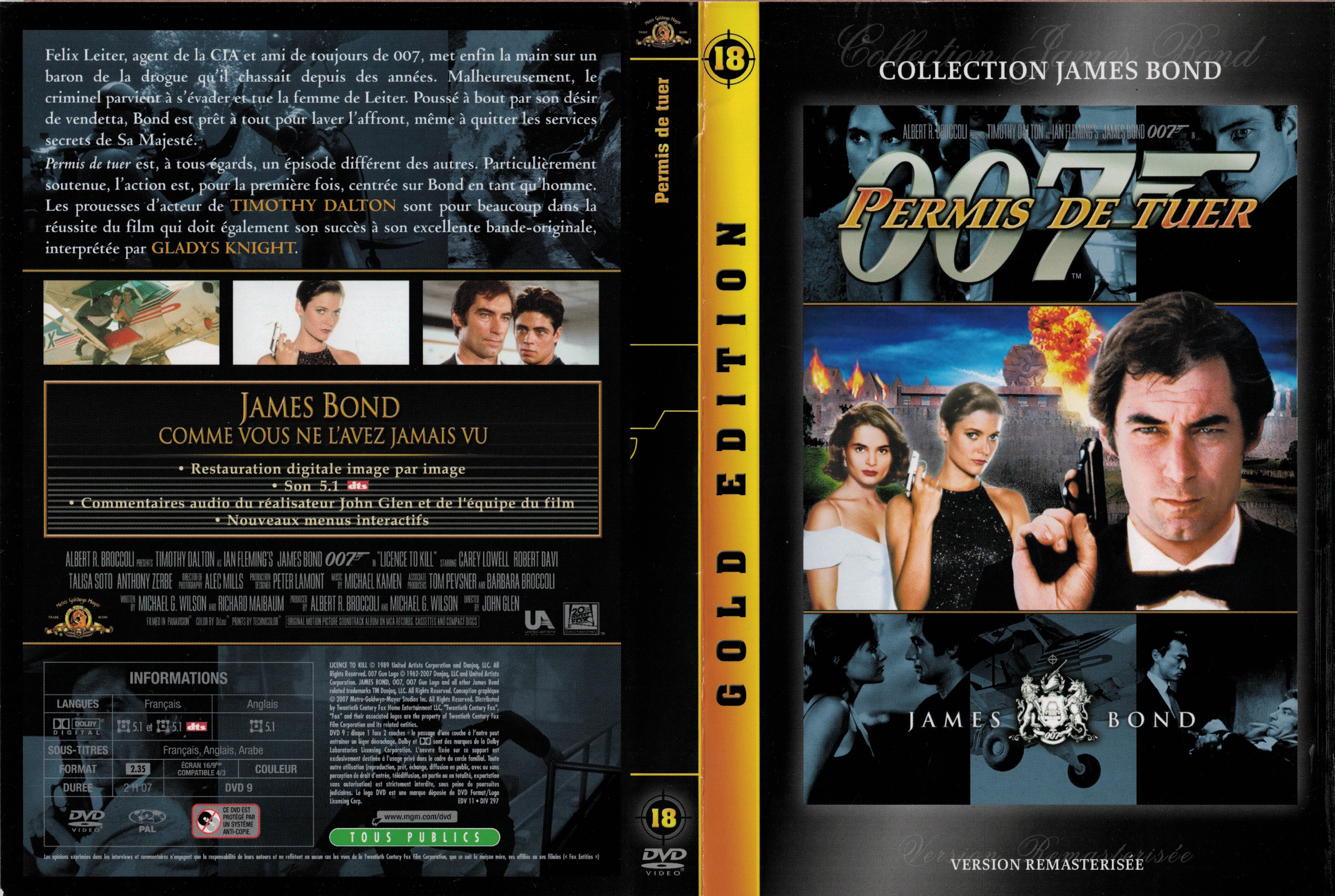 Jaquette DVD James Bond 007 Permis de tuer v3