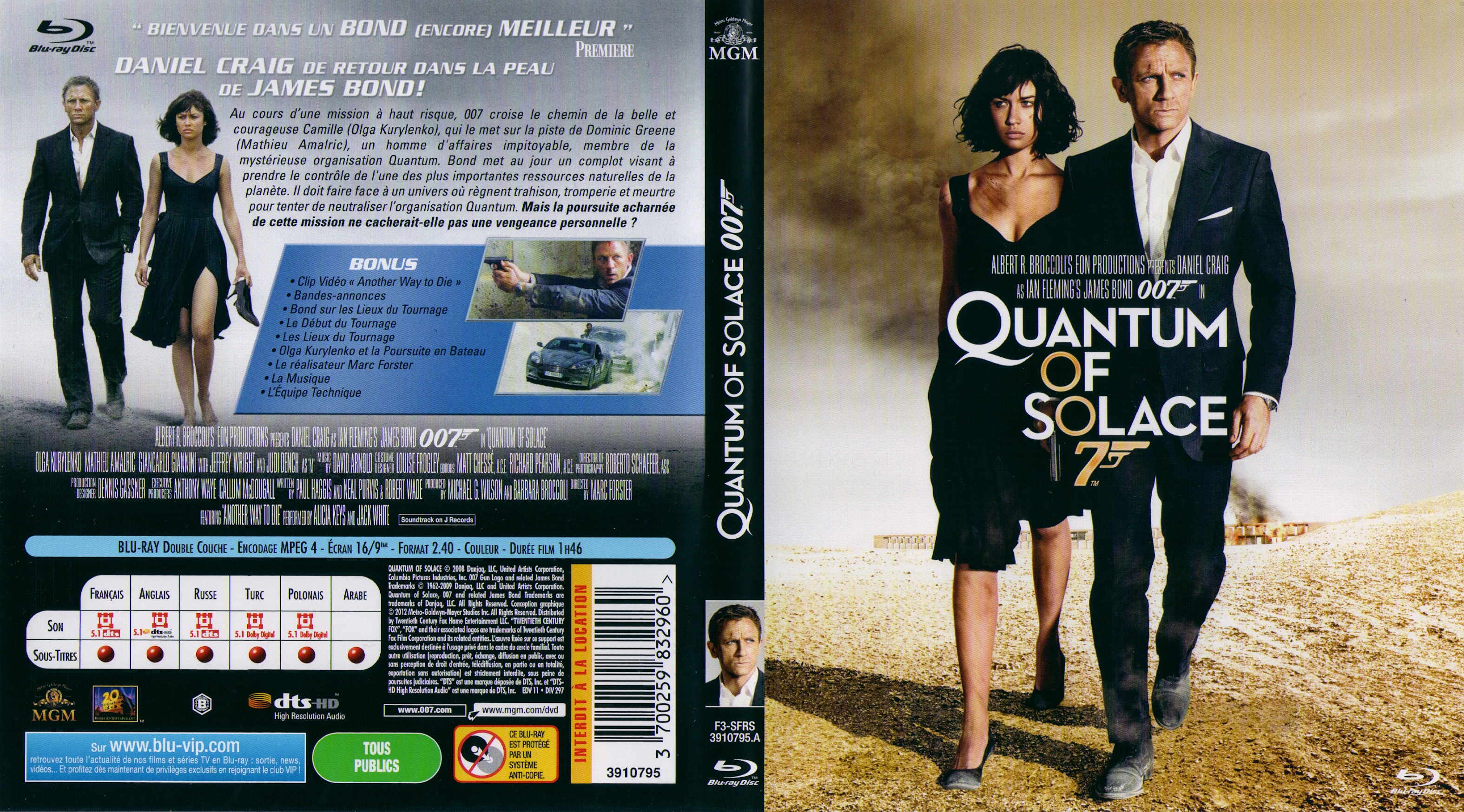 Jaquette DVD James Bond 007 Quantum of solace (BLU-RAY) v2