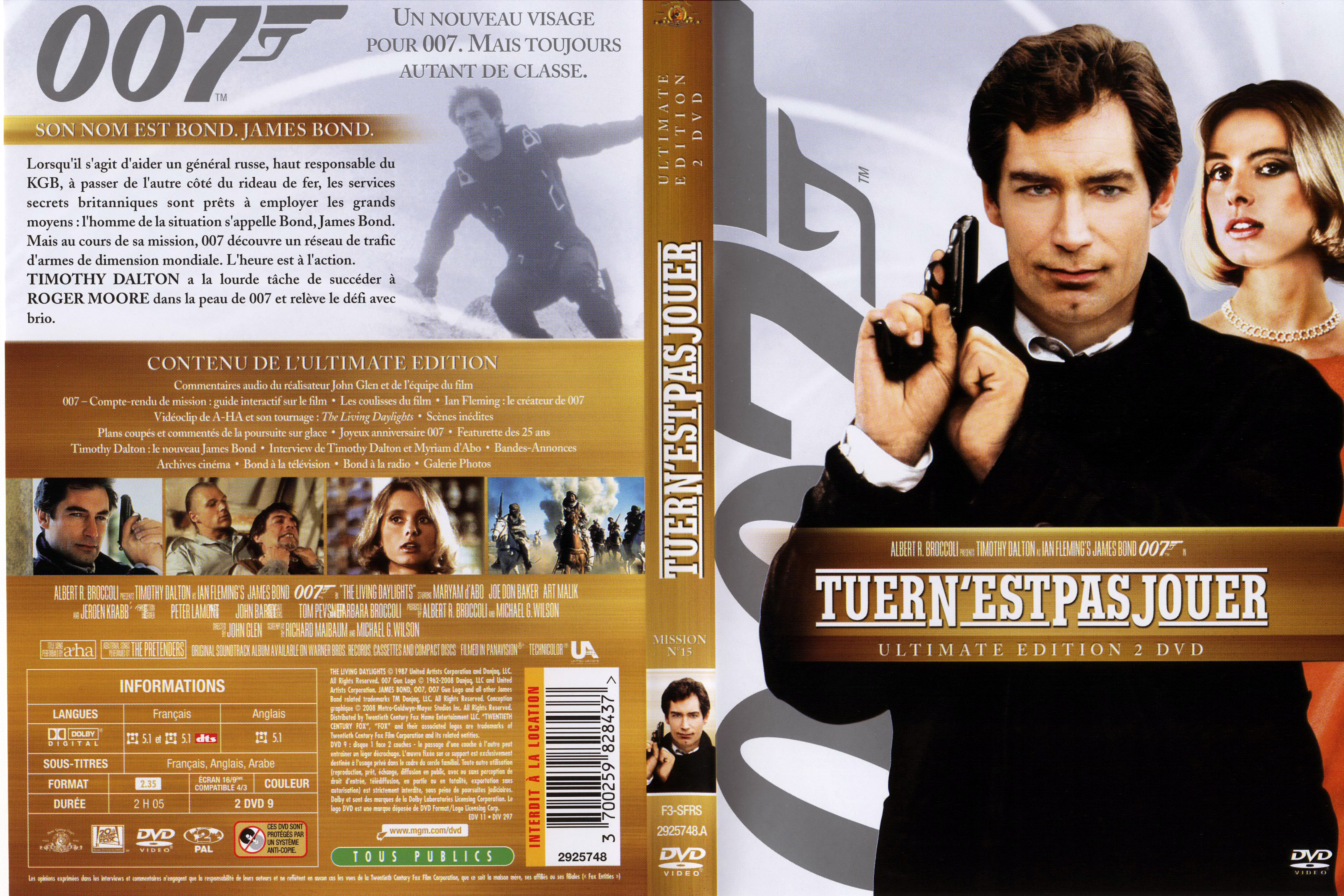 Jaquette DVD de James Bond 007 Tuer n'est pas jouer Ultimade Edition v2