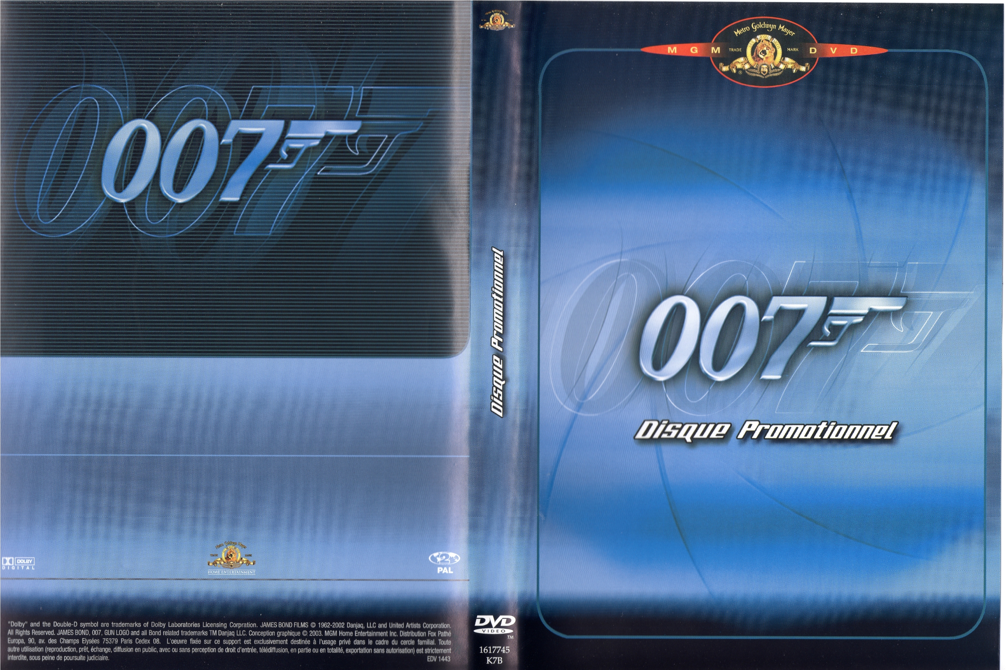 Jaquette DVD James Bond 007 - Disque promotionnel