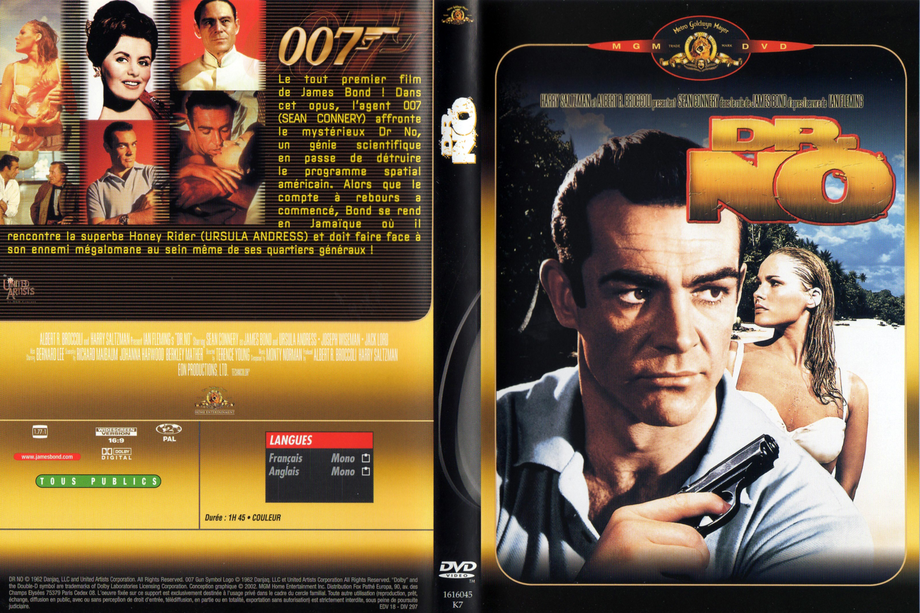 Jaquette DVD James Bond 007 contre Dr. No