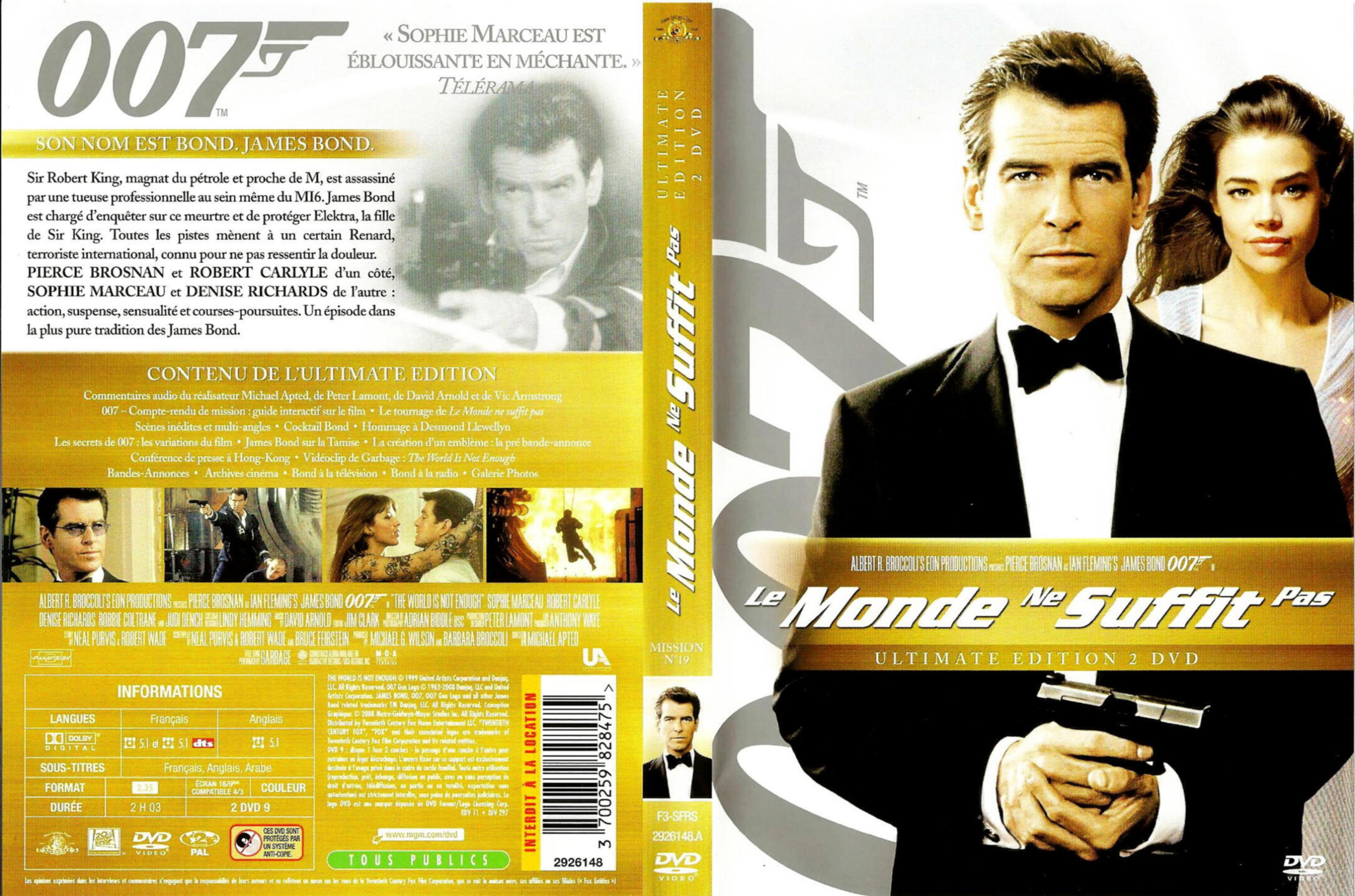 Jaquette DVD James bond 007 Le monde ne suffit pas v2