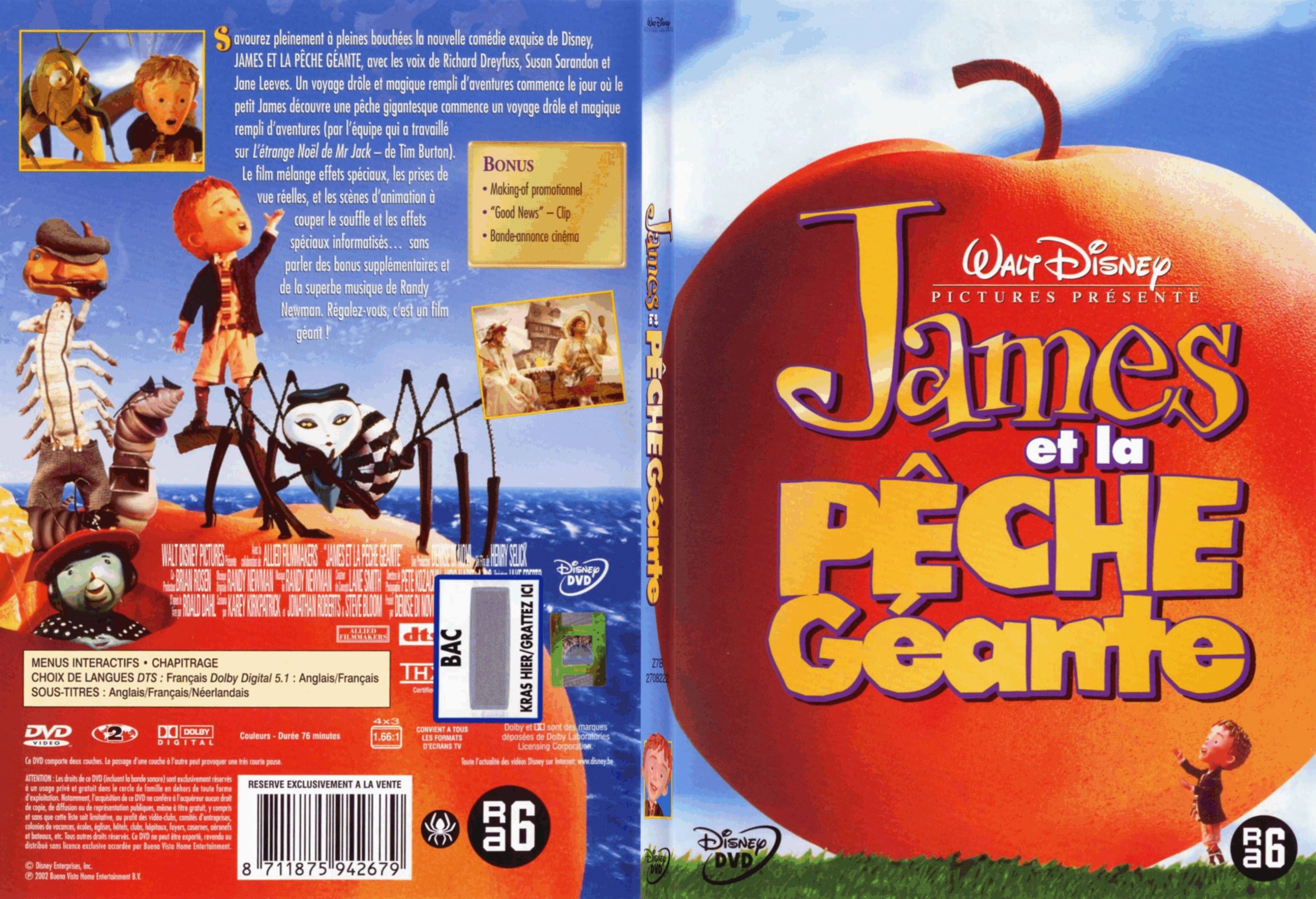 Jaquette DVD James et la pche gante - SLIM