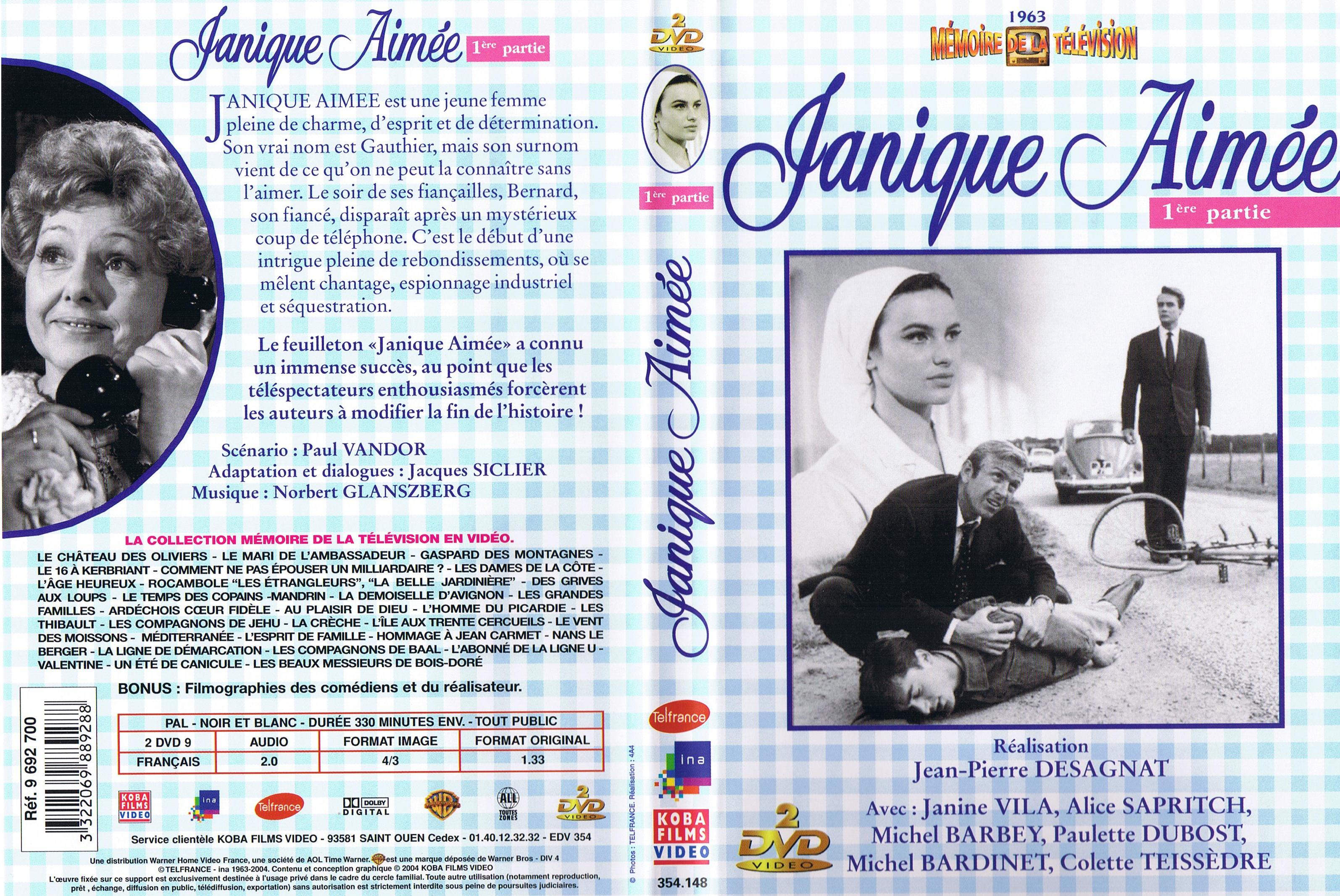 Jaquette DVD Janique Aime 1ere partie