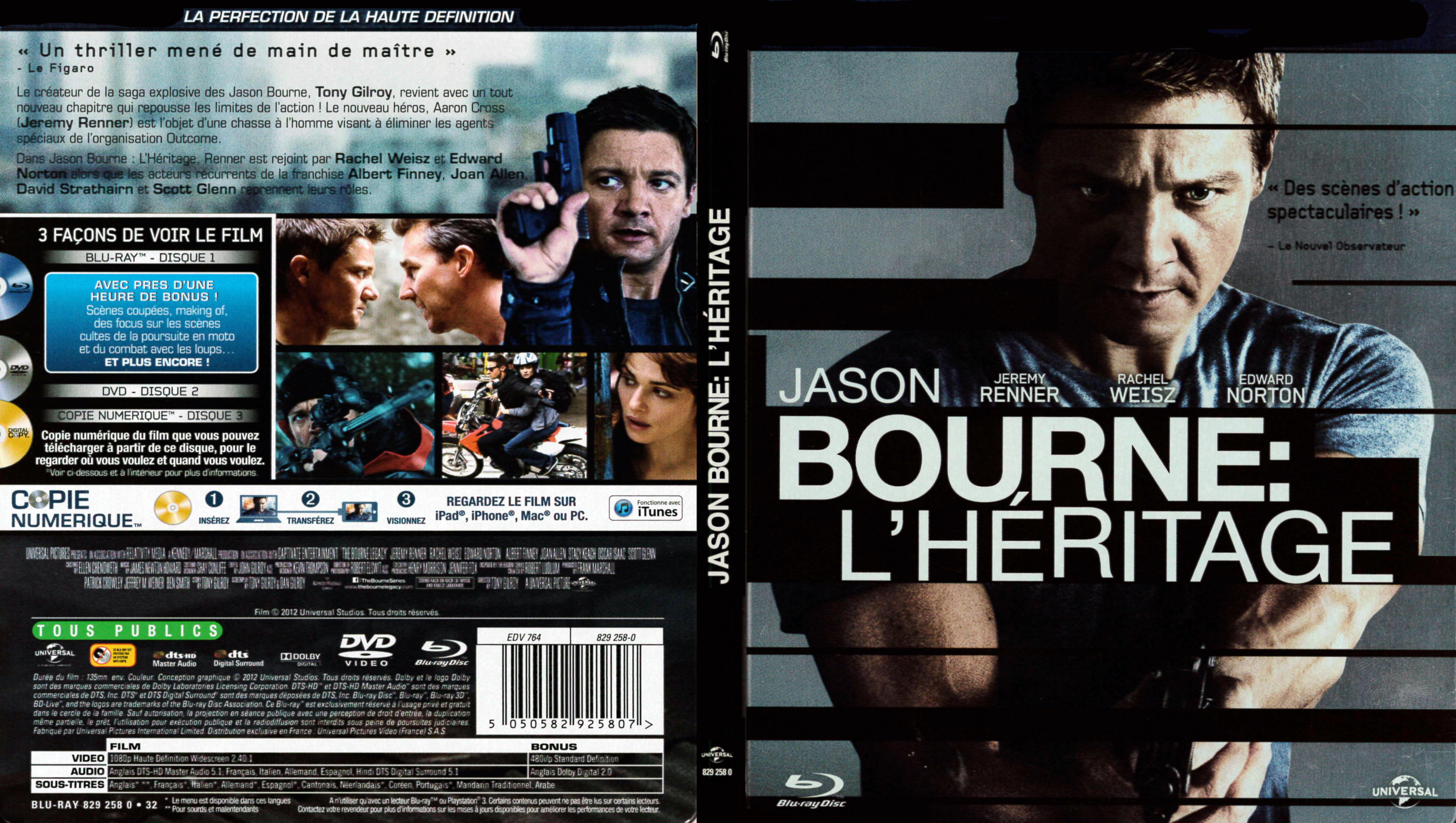 Jaquette DVD Jason Bourne : l